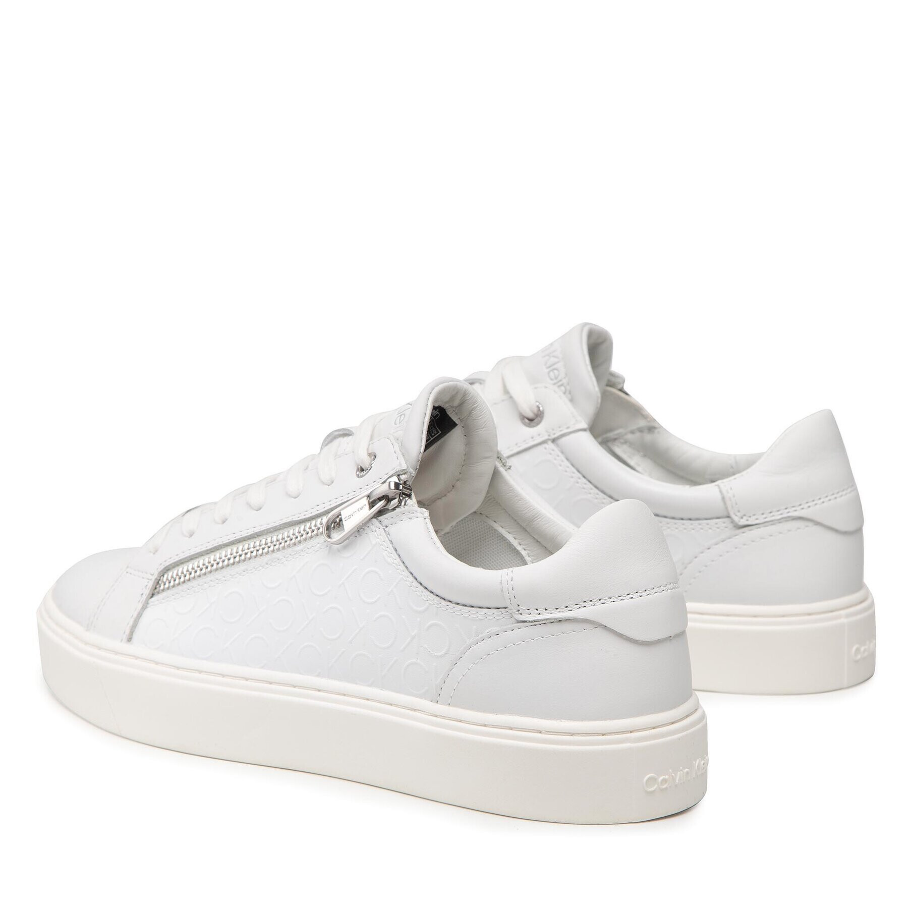 Calvin Klein Сникърси Low Top Lace Up HM0HM00813 Бял - Pepit.bg