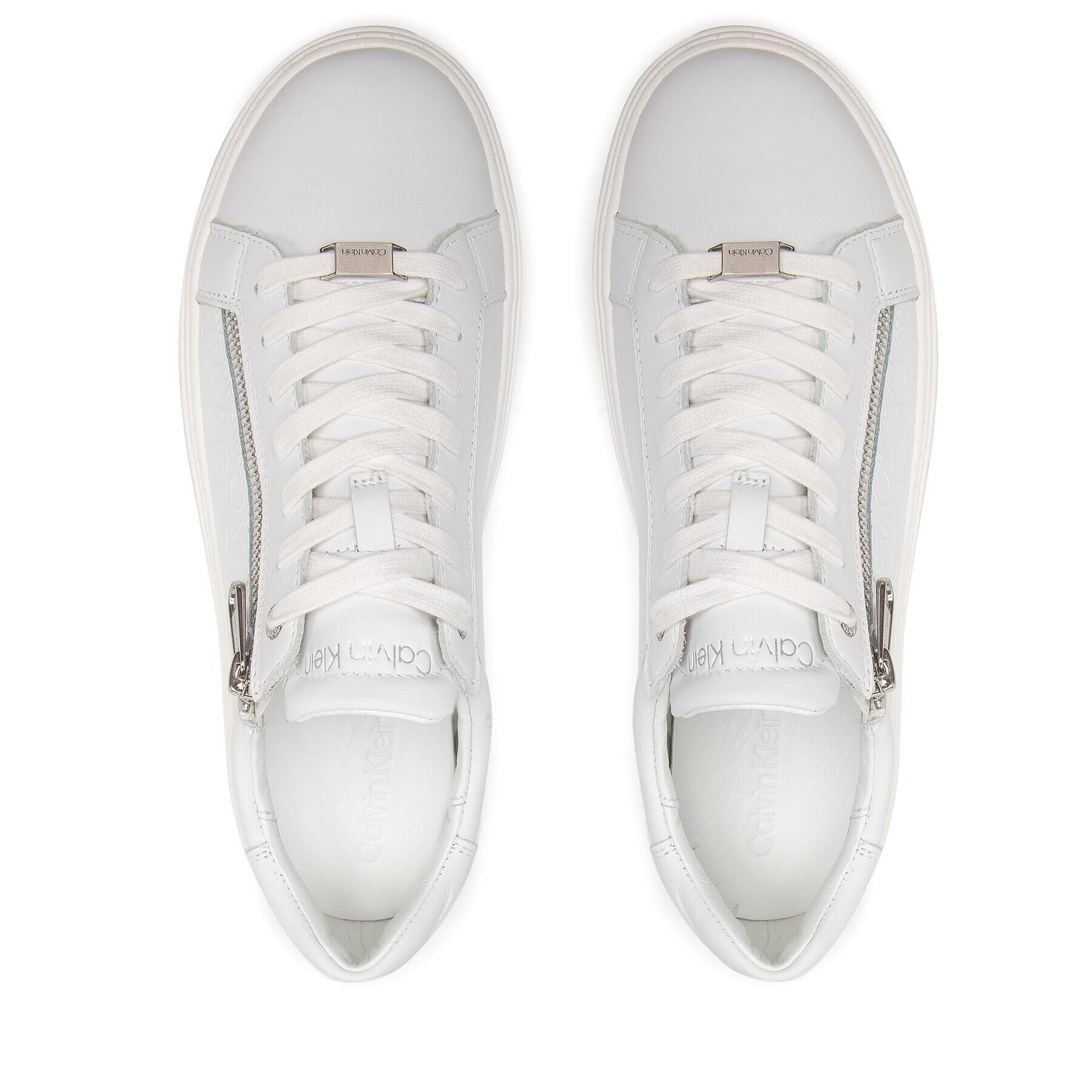 Calvin Klein Сникърси Low Top Lace Up HM0HM00813 Бял - Pepit.bg