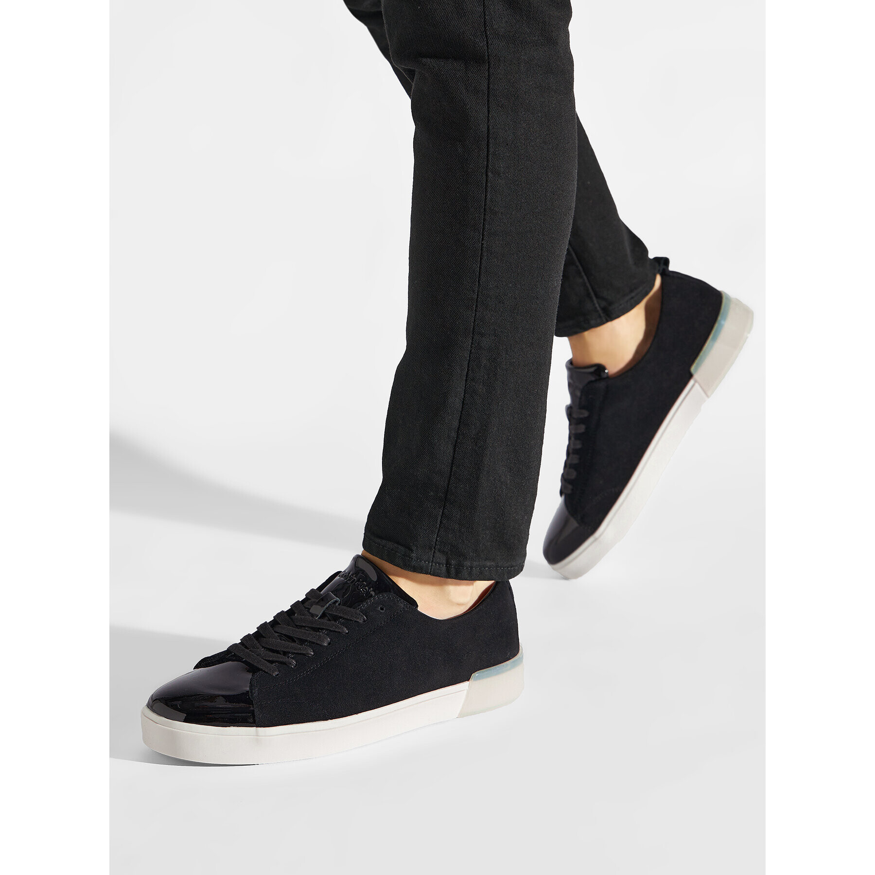 Calvin Klein Сникърси Low Top Lace Up HM0HM00826 Черен - Pepit.bg
