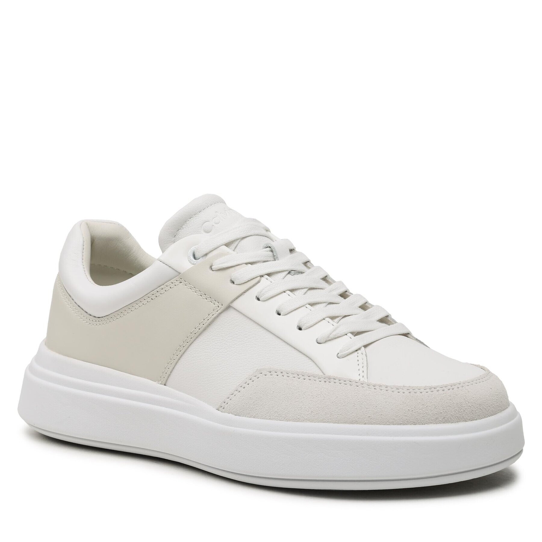 Calvin Klein Сникърси Low Top Lace Up HM0HM01047 Бял - Pepit.bg