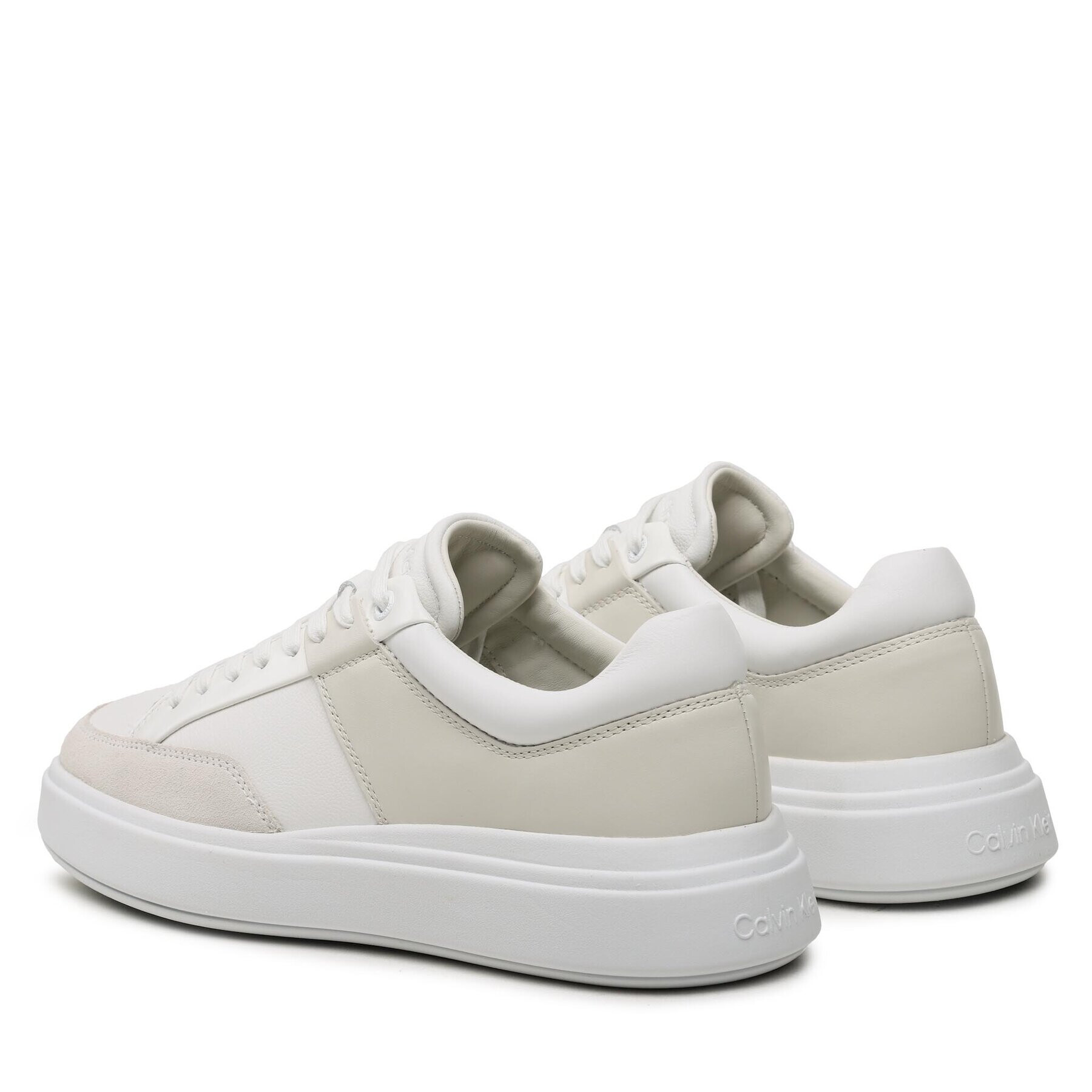 Calvin Klein Сникърси Low Top Lace Up HM0HM01047 Бял - Pepit.bg