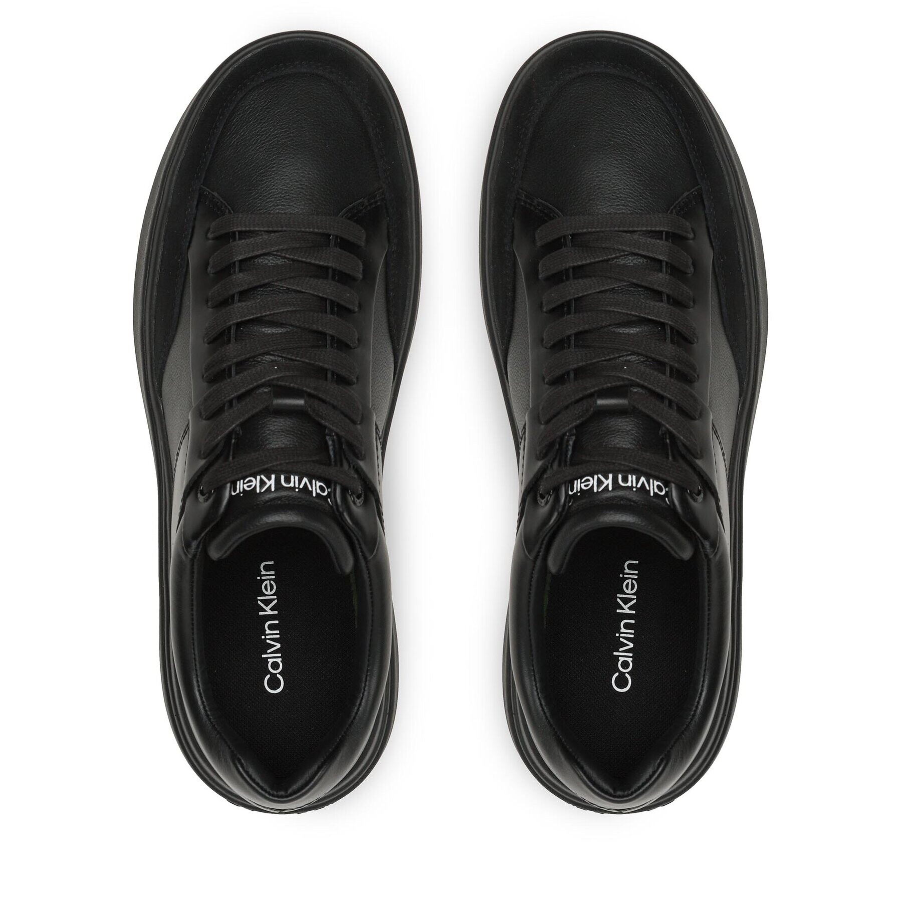 Calvin Klein Сникърси Low Top Lace Up HM0HM01047 Черен - Pepit.bg