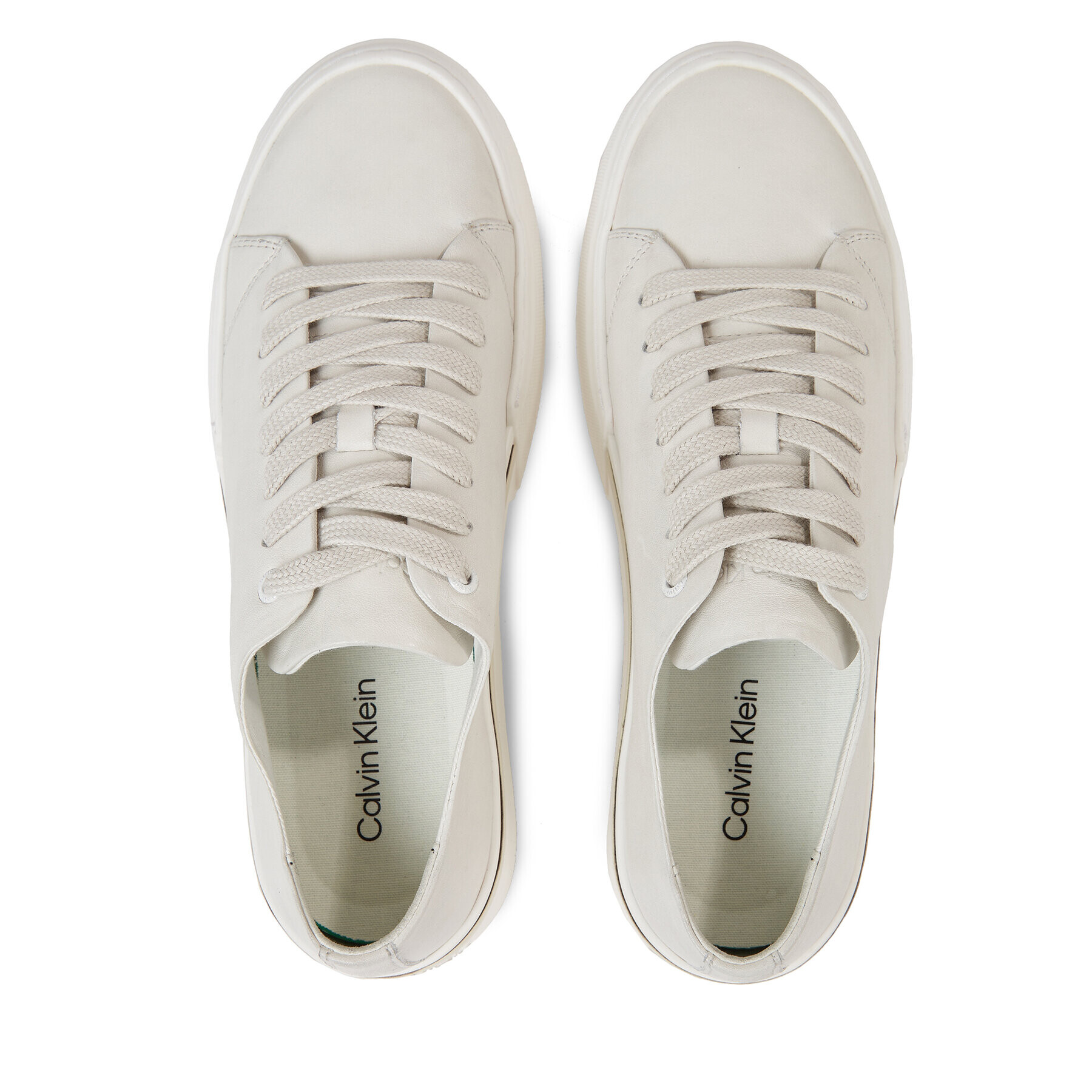 Calvin Klein Сникърси Low Top Lace Up HM0HM01177 Бял - Pepit.bg