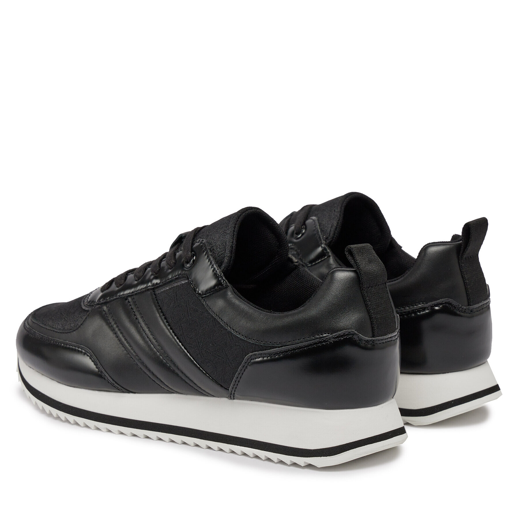 Calvin Klein Сникърси Low Top Lace Up Jaq Mono HM0HM01343 Черен - Pepit.bg