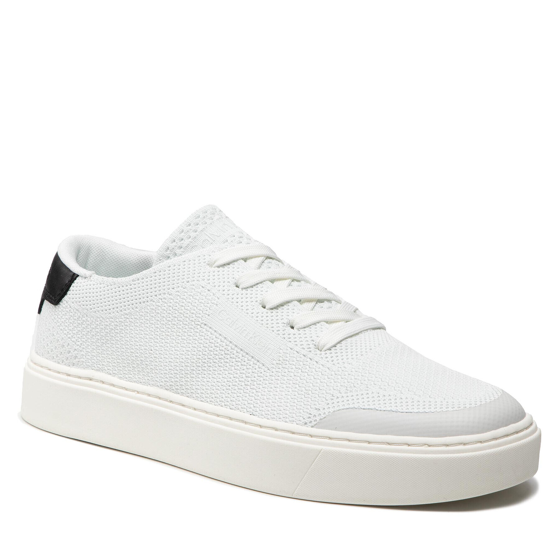 Calvin Klein Сникърси Low Top Lace Up Knit HM0HM00350 Бял - Pepit.bg