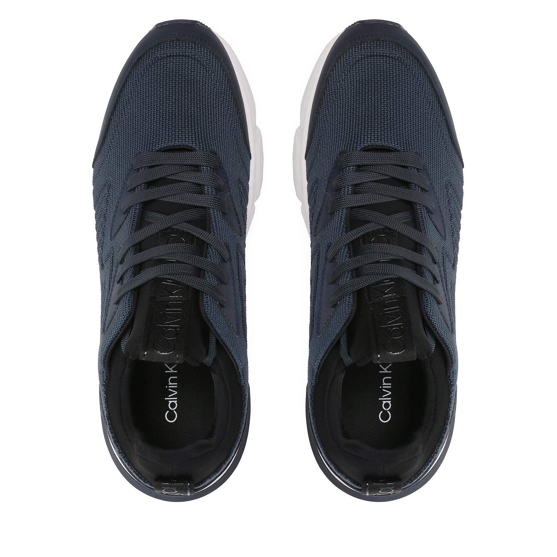 Calvin Klein Сникърси Low Top Lace Up Knit HM0HM00647 Тъмносин - Pepit.bg