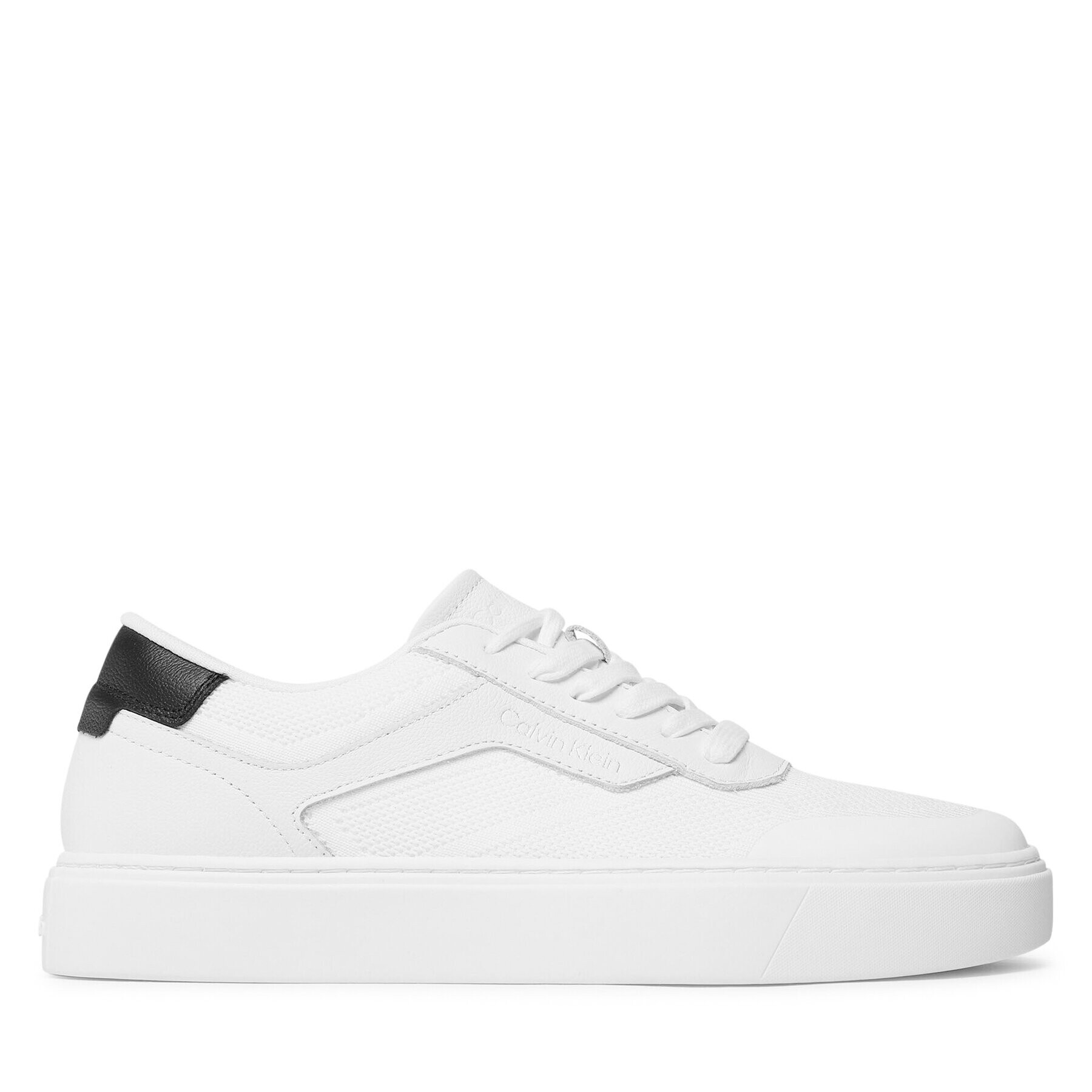 Calvin Klein Сникърси Low Top Lace Up Knit HM0HM00922 Бял - Pepit.bg