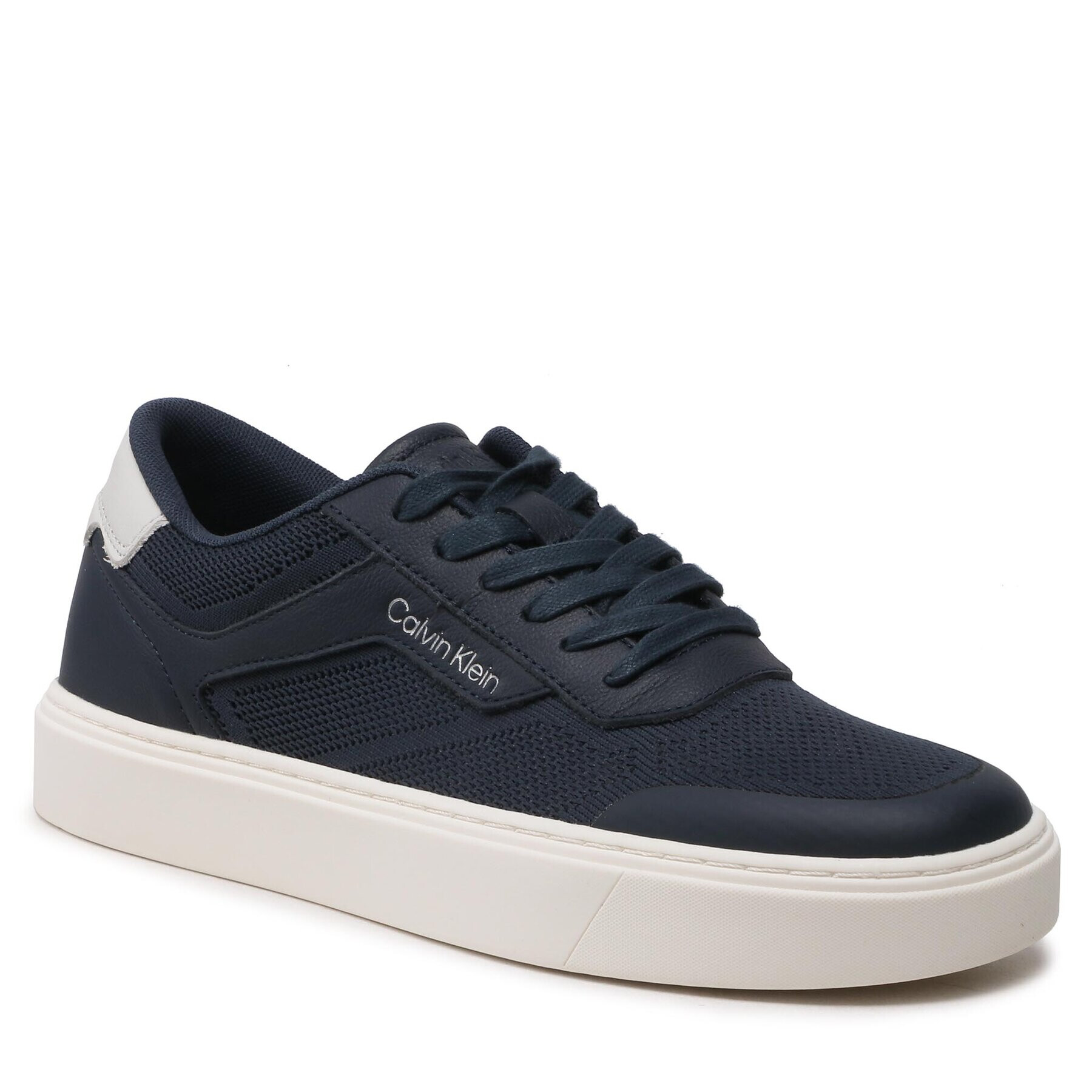 Calvin Klein Сникърси Low Top Lace Up Knit HM0HM00922 Тъмносин - Pepit.bg