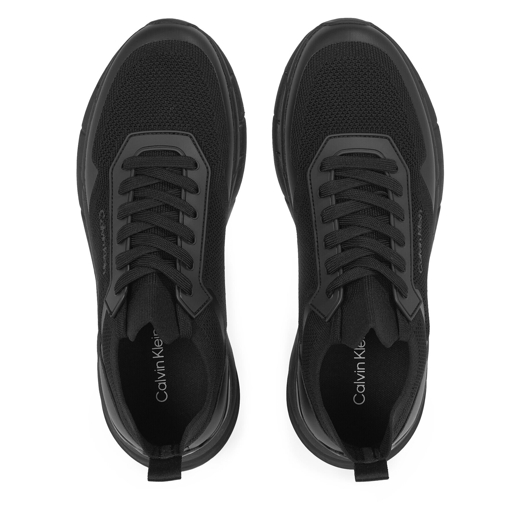 Calvin Klein Сникърси Low Top Lace Up Knit HM0HM01266 Черен - Pepit.bg