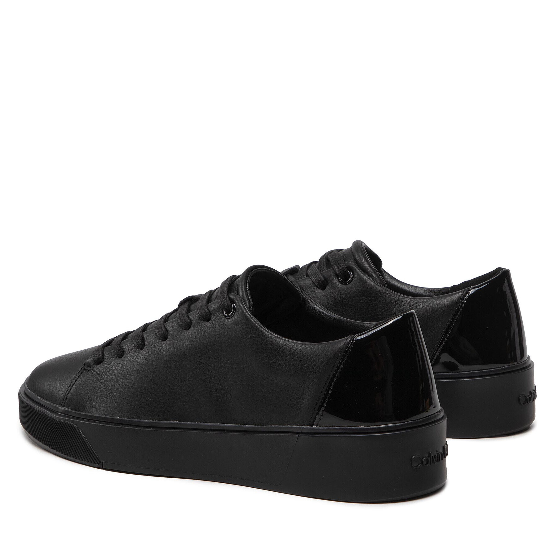 Calvin Klein Сникърси Low Top Lace Up Lth/Br HM0HM00824 Черен - Pepit.bg