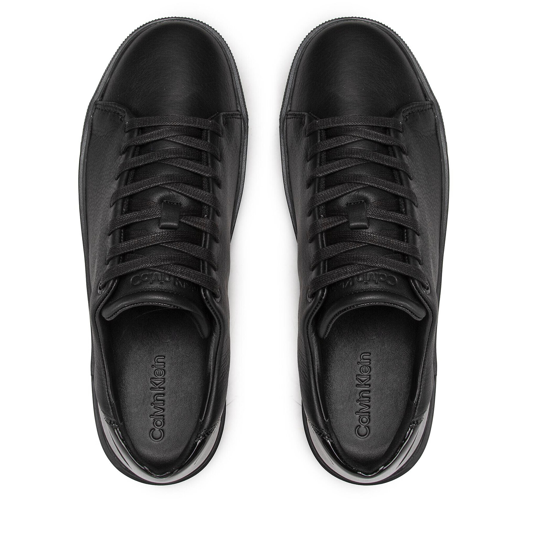 Calvin Klein Сникърси Low Top Lace Up Lth/Br HM0HM00824 Черен - Pepit.bg