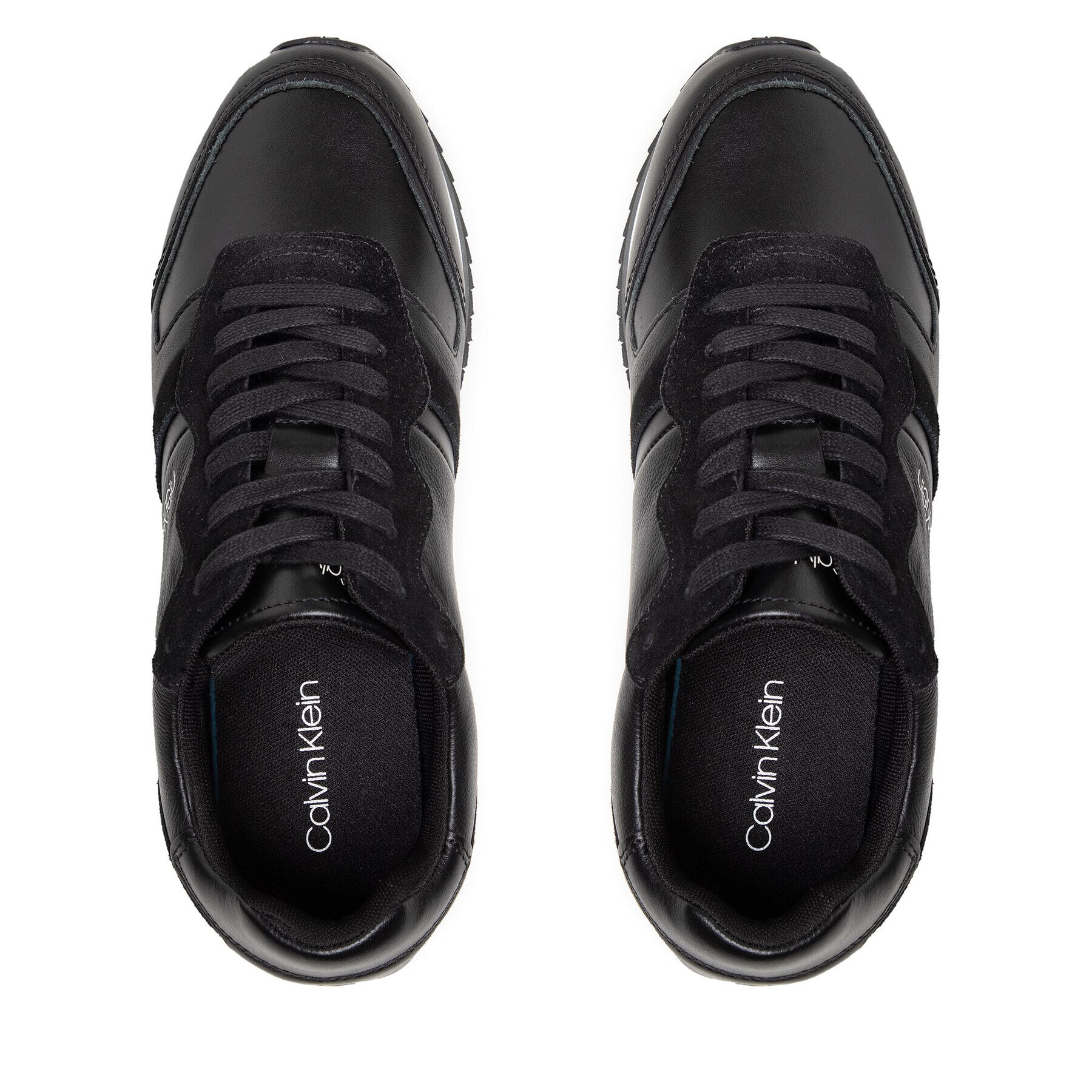 Calvin Klein Сникърси Low Top Lace Up Lth HM0HM00287 Черен - Pepit.bg