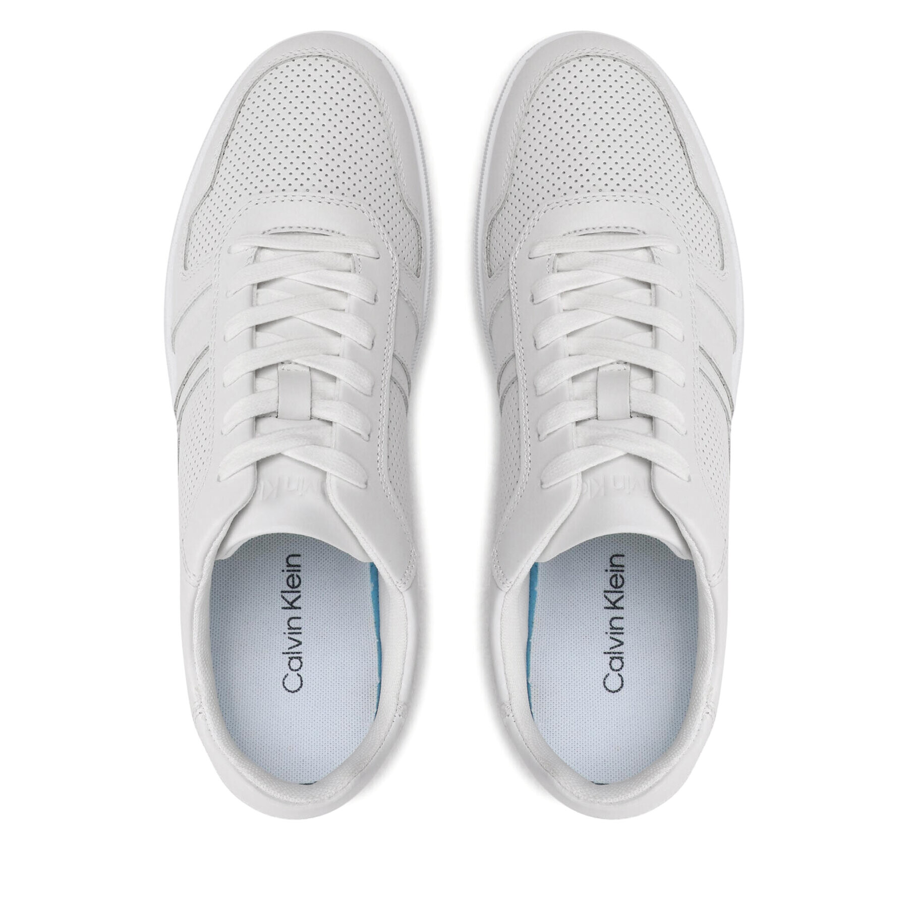 Calvin Klein Сникърси Low Top Lace Up Lth HM0HM00471 Бял - Pepit.bg