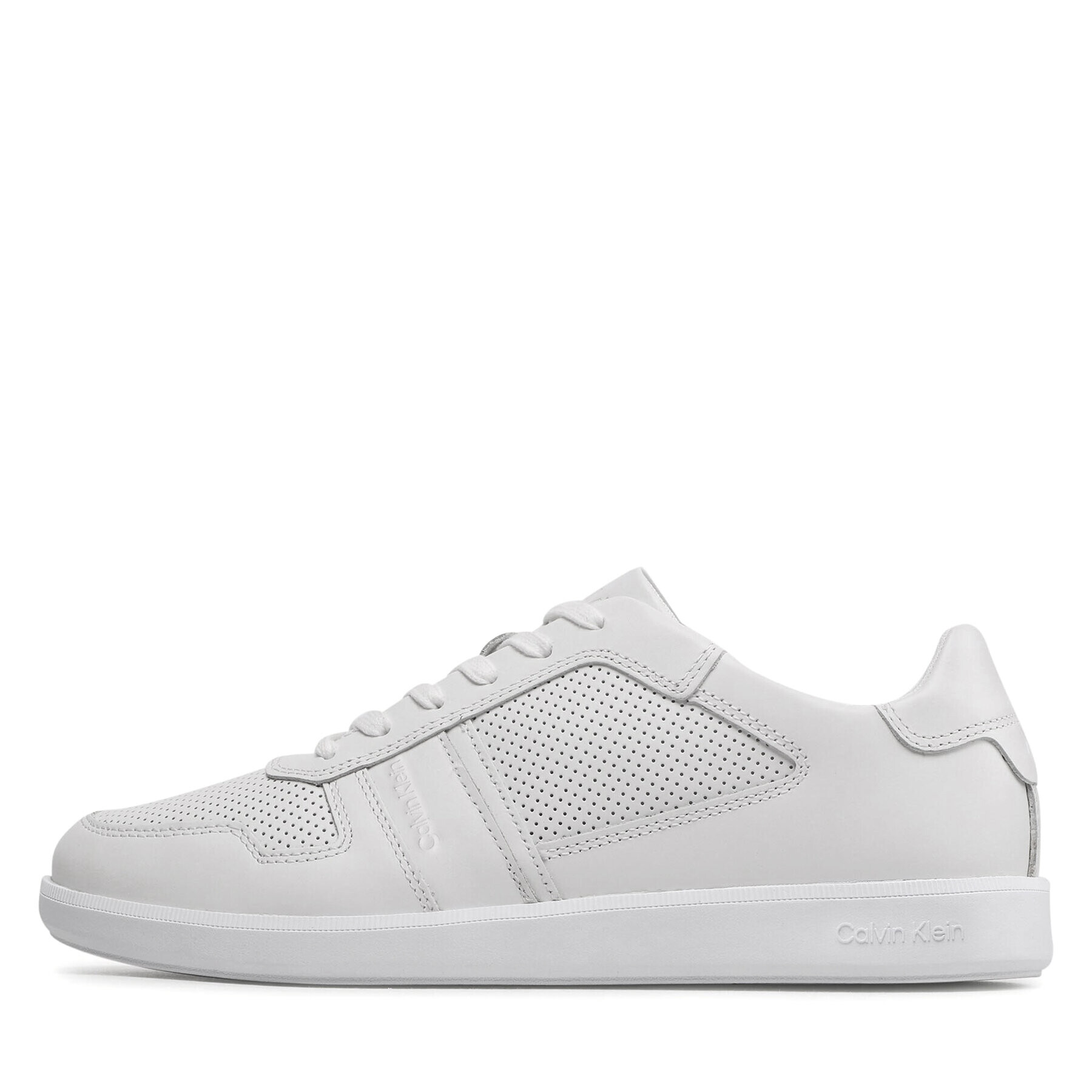 Calvin Klein Сникърси Low Top Lace Up Lth HM0HM00471 Бял - Pepit.bg