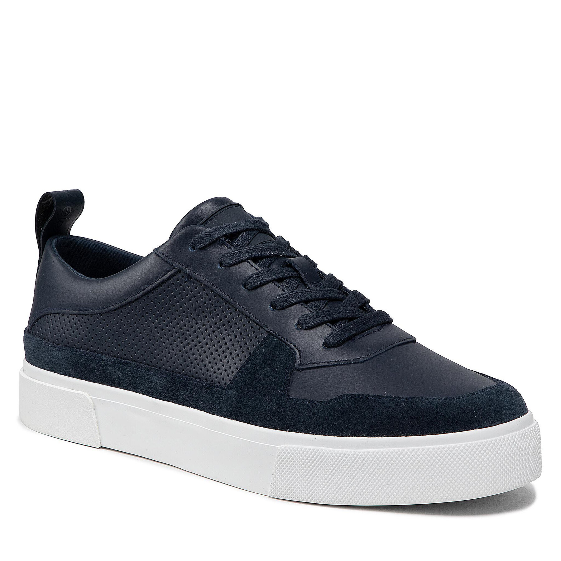 Calvin Klein Сникърси Low Top Lace Up Lth HM0HM00495 Тъмносин - Pepit.bg