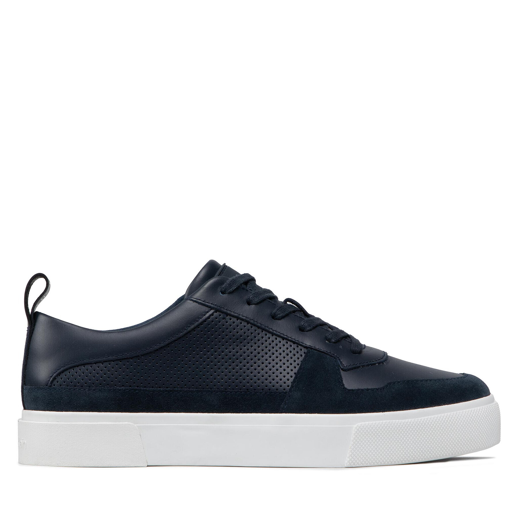 Calvin Klein Сникърси Low Top Lace Up Lth HM0HM00495 Тъмносин - Pepit.bg