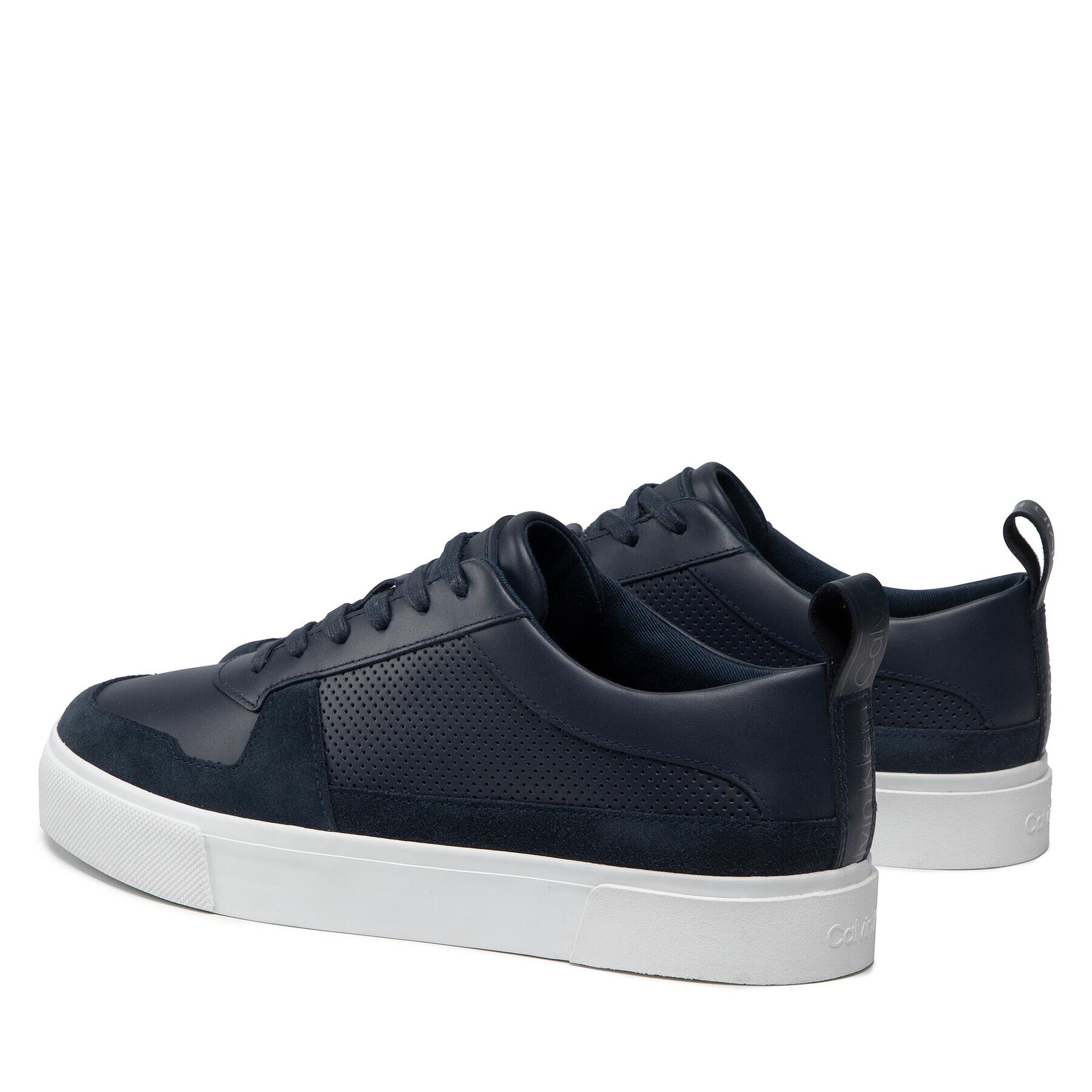 Calvin Klein Сникърси Low Top Lace Up Lth HM0HM00495 Тъмносин - Pepit.bg