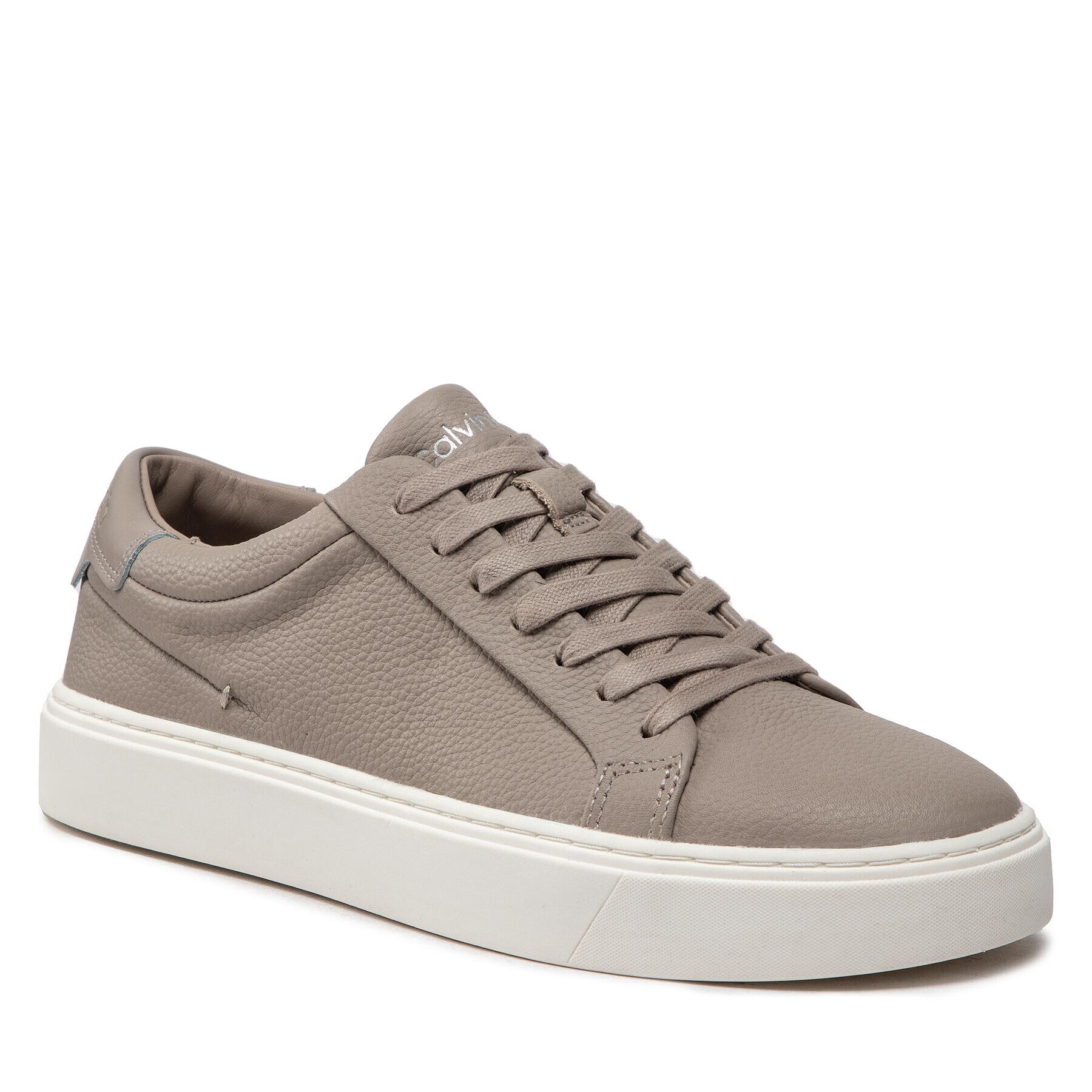 Calvin Klein Сникърси Low Top Lace Up Lth HM0HM00742 Сив - Pepit.bg