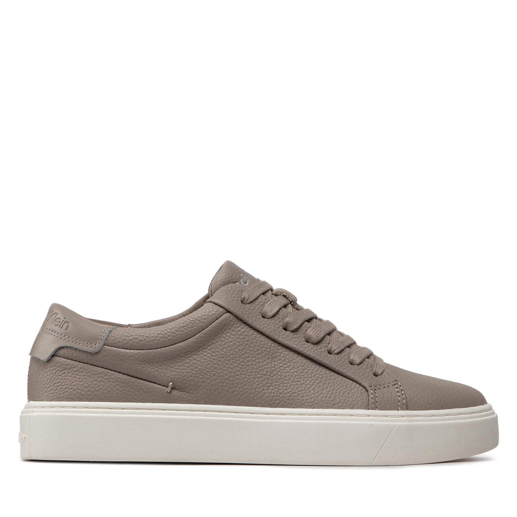 Calvin Klein Сникърси Low Top Lace Up Lth HM0HM00742 Сив - Pepit.bg