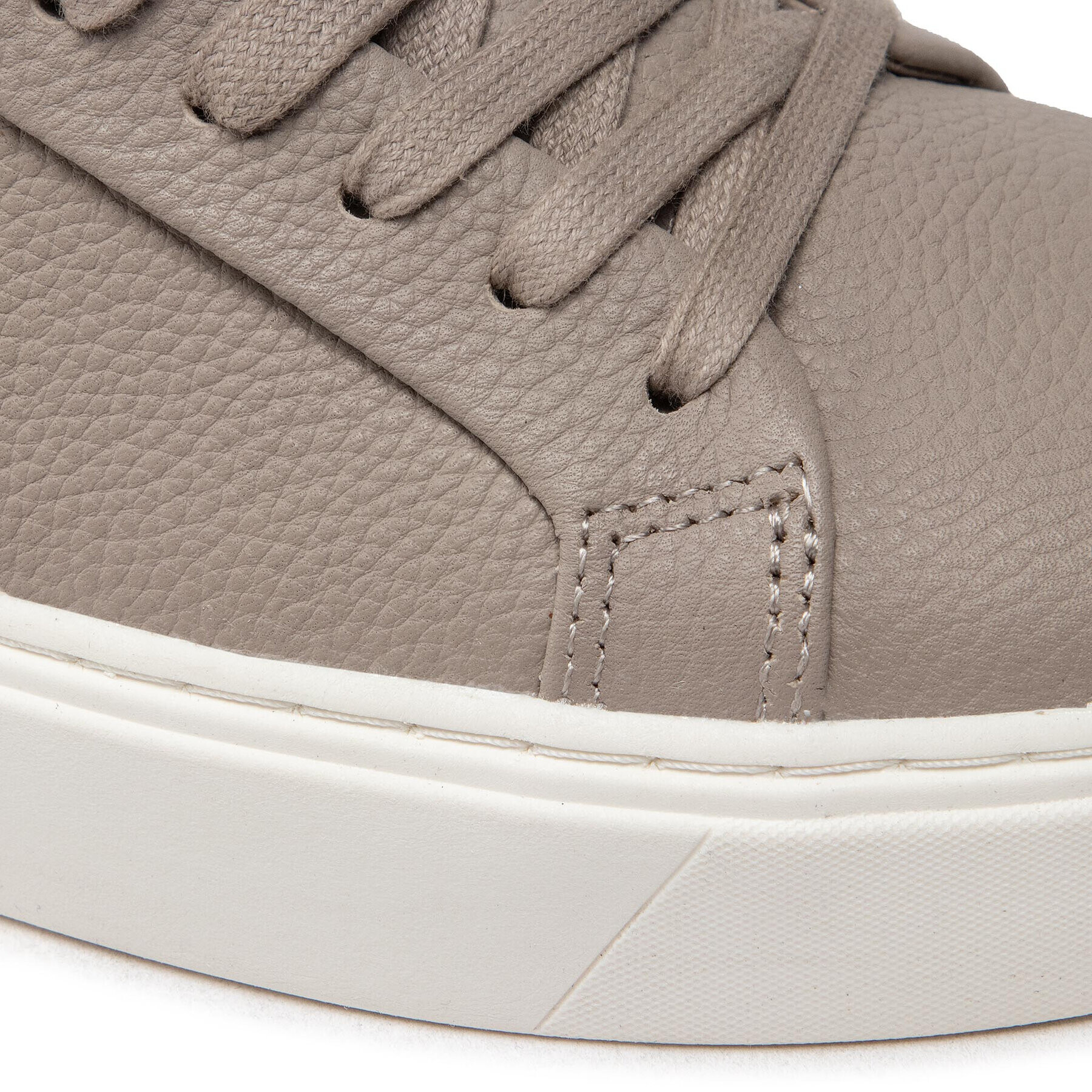 Calvin Klein Сникърси Low Top Lace Up Lth HM0HM00742 Сив - Pepit.bg