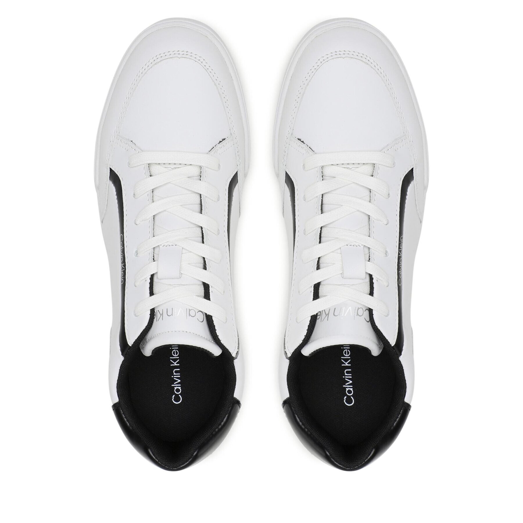 Calvin Klein Сникърси Low Top Lace Up Lth HM0HM00821 Бял - Pepit.bg