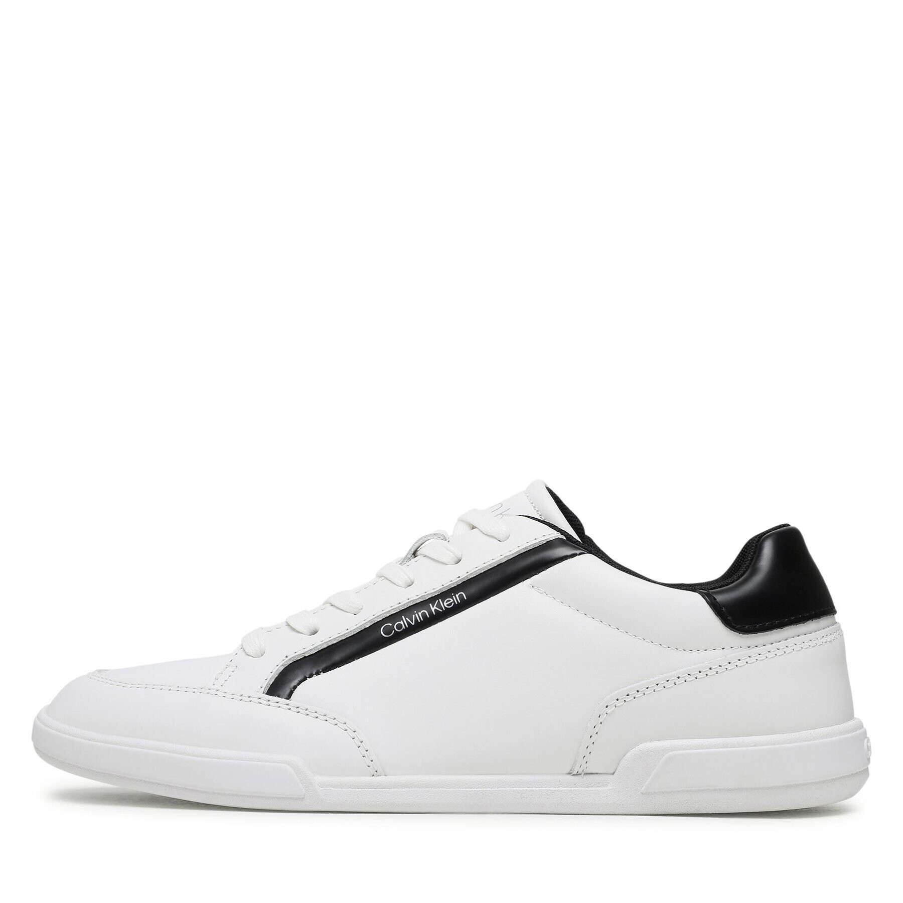 Calvin Klein Сникърси Low Top Lace Up Lth HM0HM00821 Бял - Pepit.bg