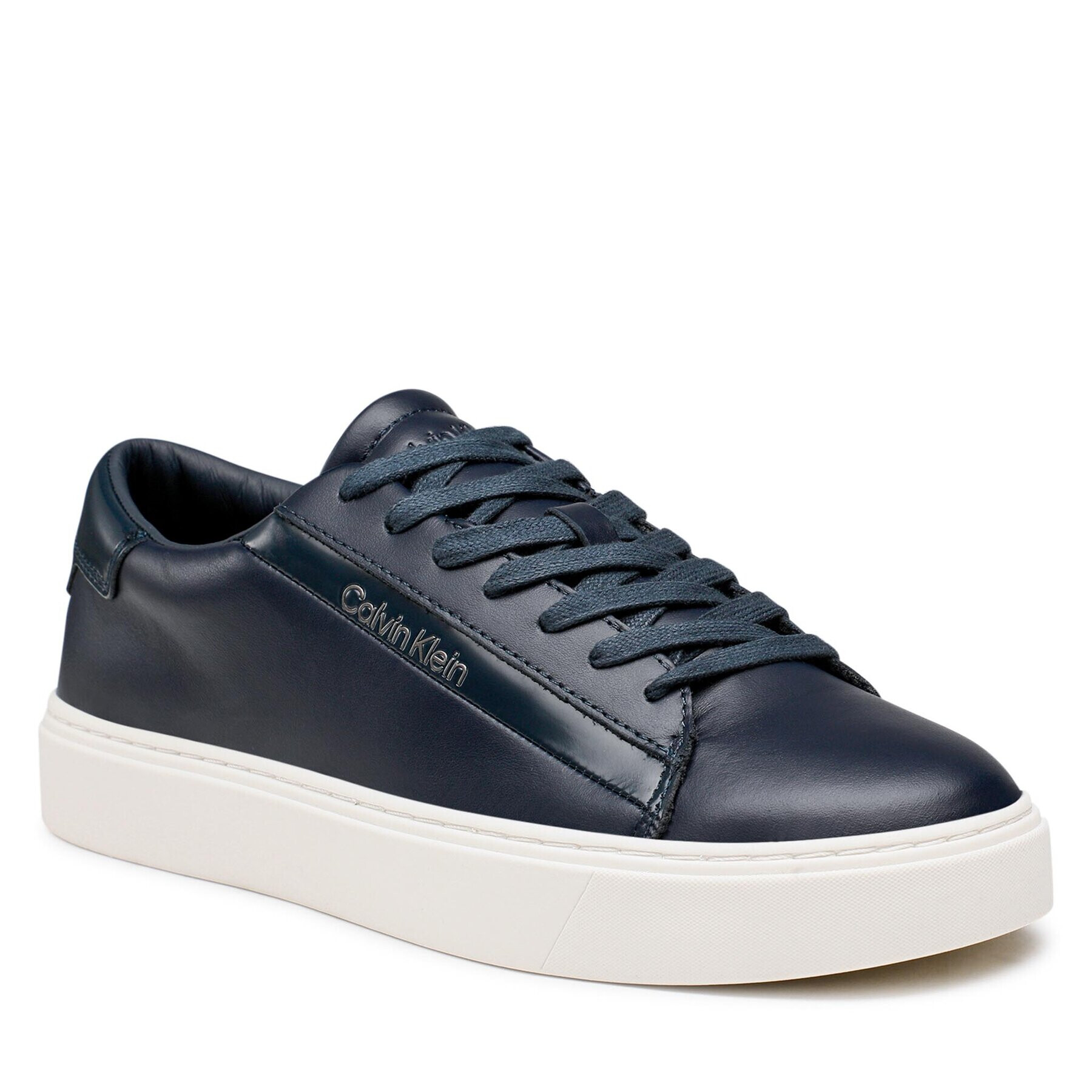 Calvin Klein Сникърси Low Top Lace Up Lth HM0HM00861 Тъмносин - Pepit.bg