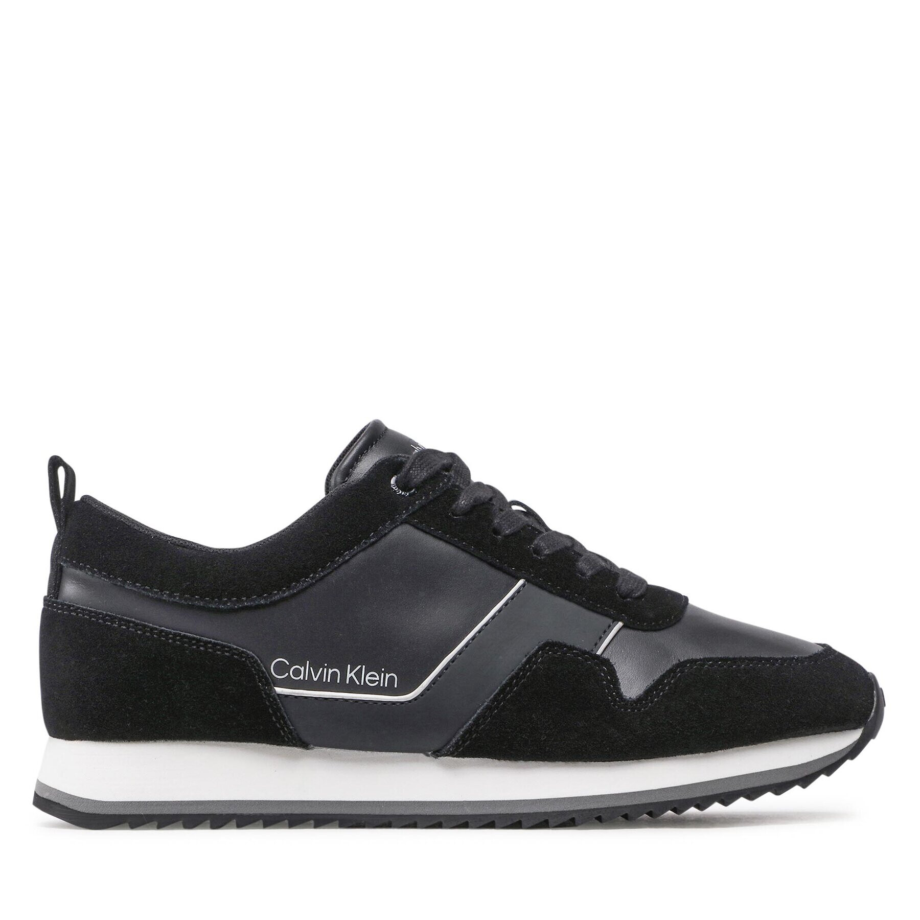 Calvin Klein Сникърси Low Top Lace Up Lth HM0HM00881 Черен - Pepit.bg