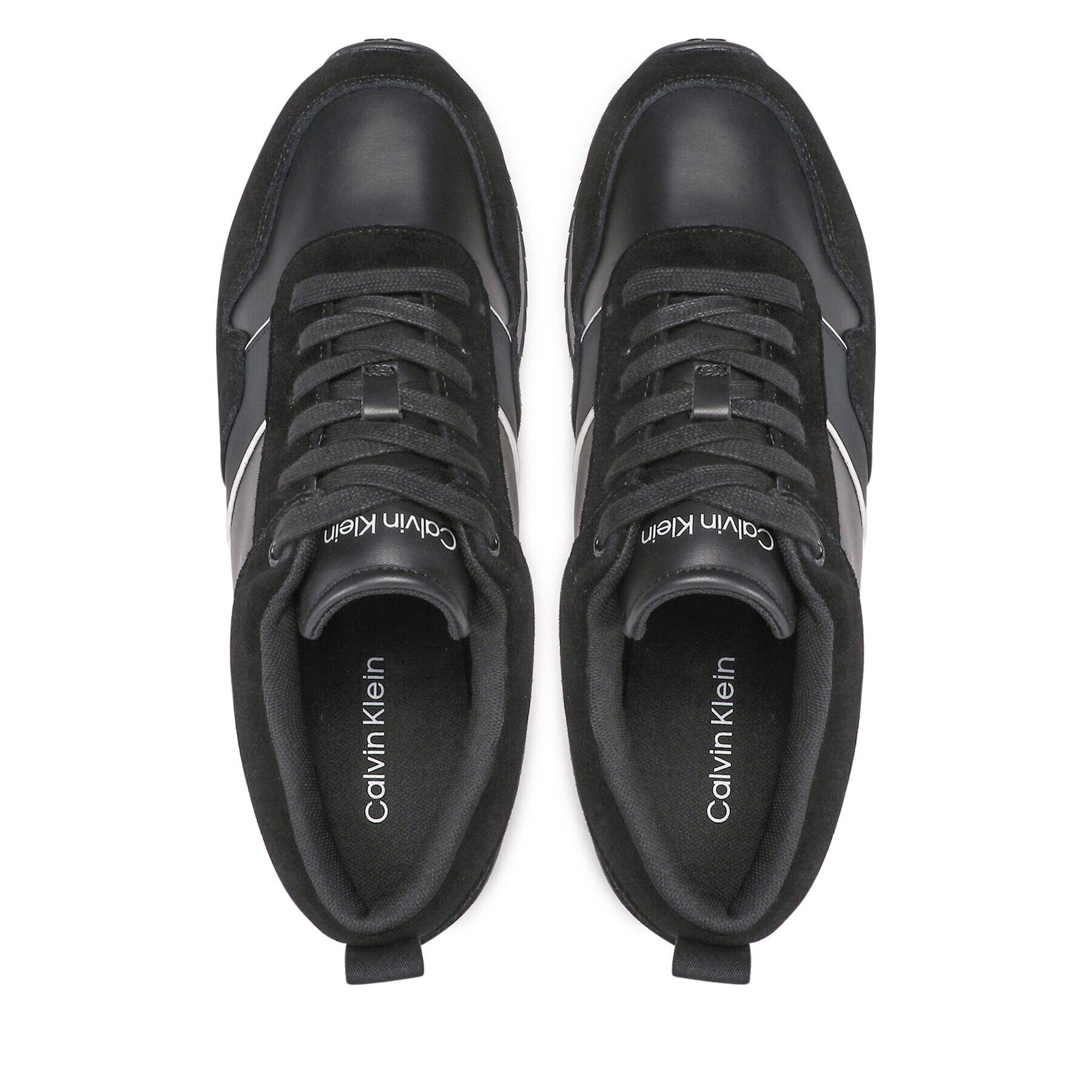 Calvin Klein Сникърси Low Top Lace Up Lth HM0HM00881 Черен - Pepit.bg