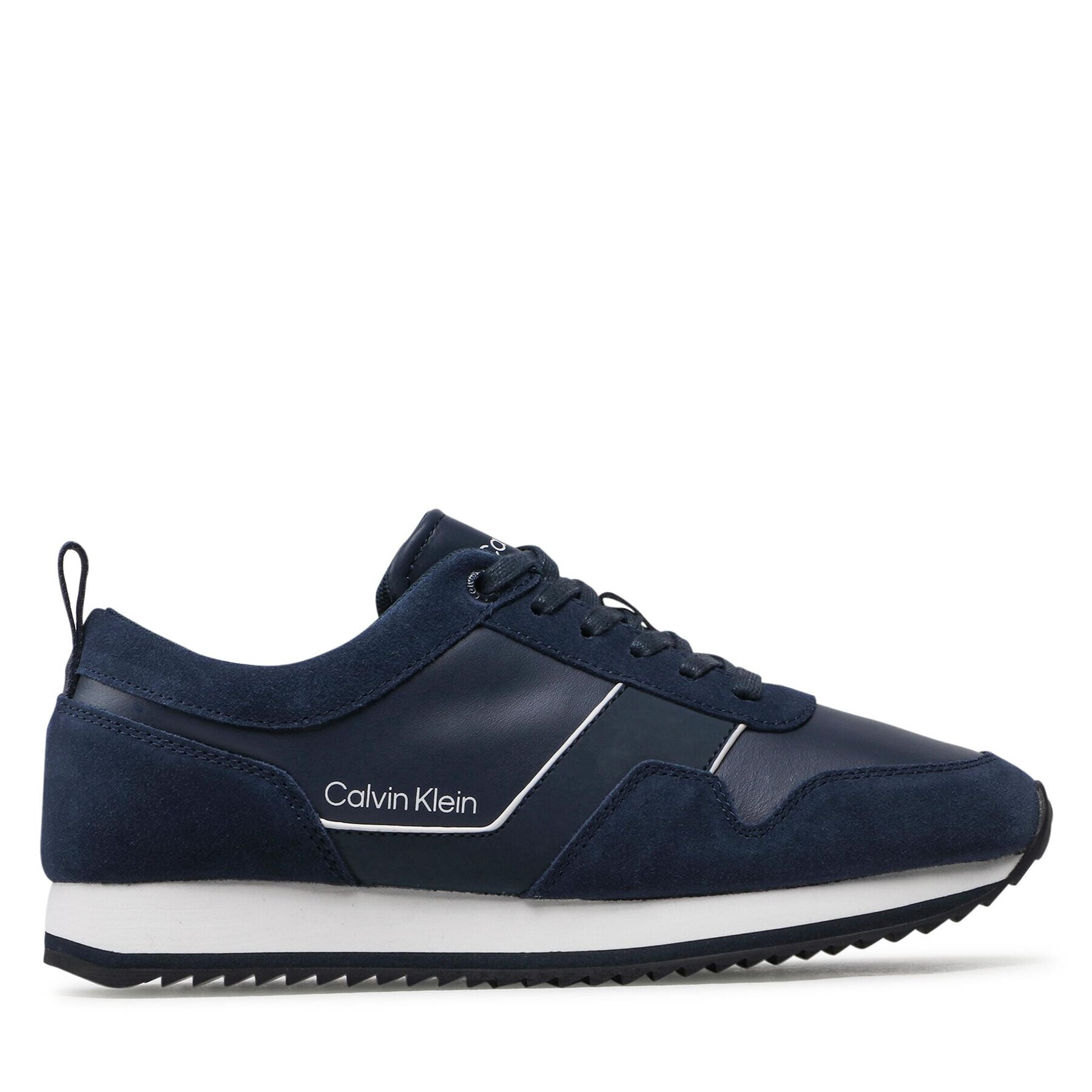 Calvin Klein Сникърси Low Top Lace Up Lth HM0HM00881 Тъмносин - Pepit.bg