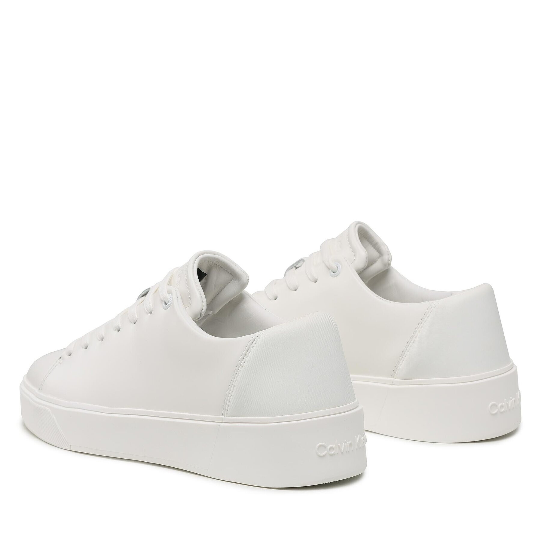 Calvin Klein Сникърси Low Top Lace Up Lth HM0HM00930 Бял - Pepit.bg