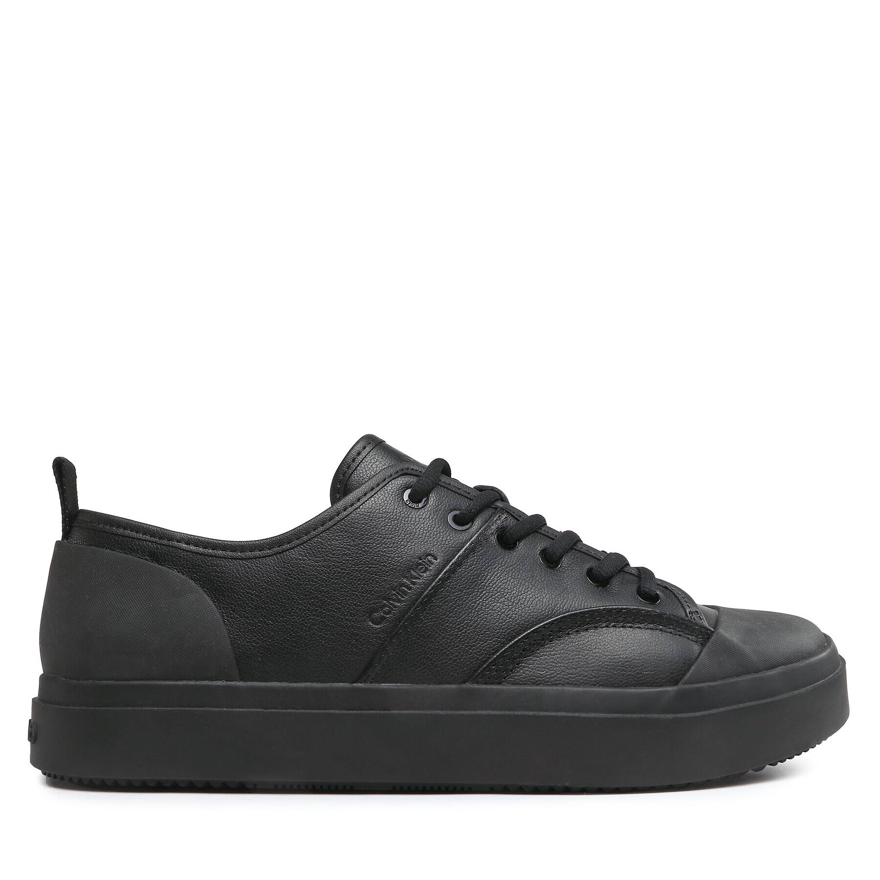 Calvin Klein Кецове Low Top Lace Up Lth HM0HM01045 Черен - Pepit.bg