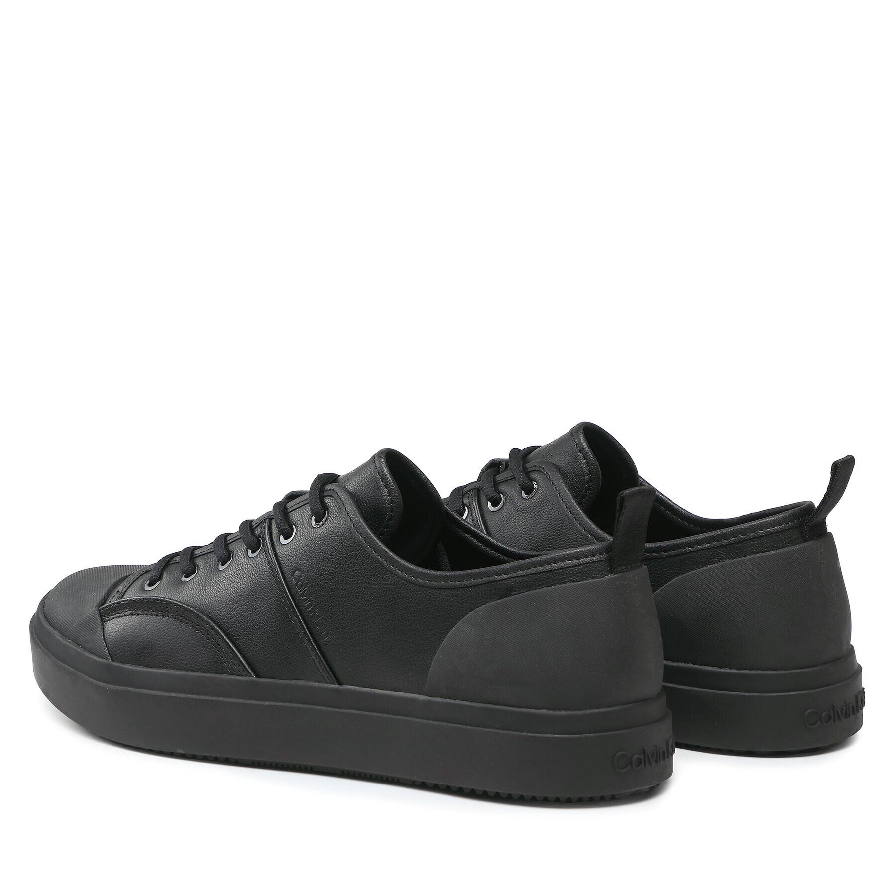 Calvin Klein Кецове Low Top Lace Up Lth HM0HM01045 Черен - Pepit.bg