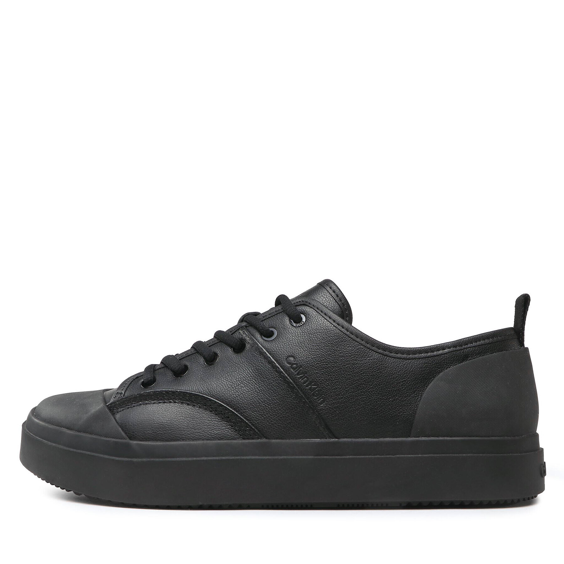 Calvin Klein Кецове Low Top Lace Up Lth HM0HM01045 Черен - Pepit.bg