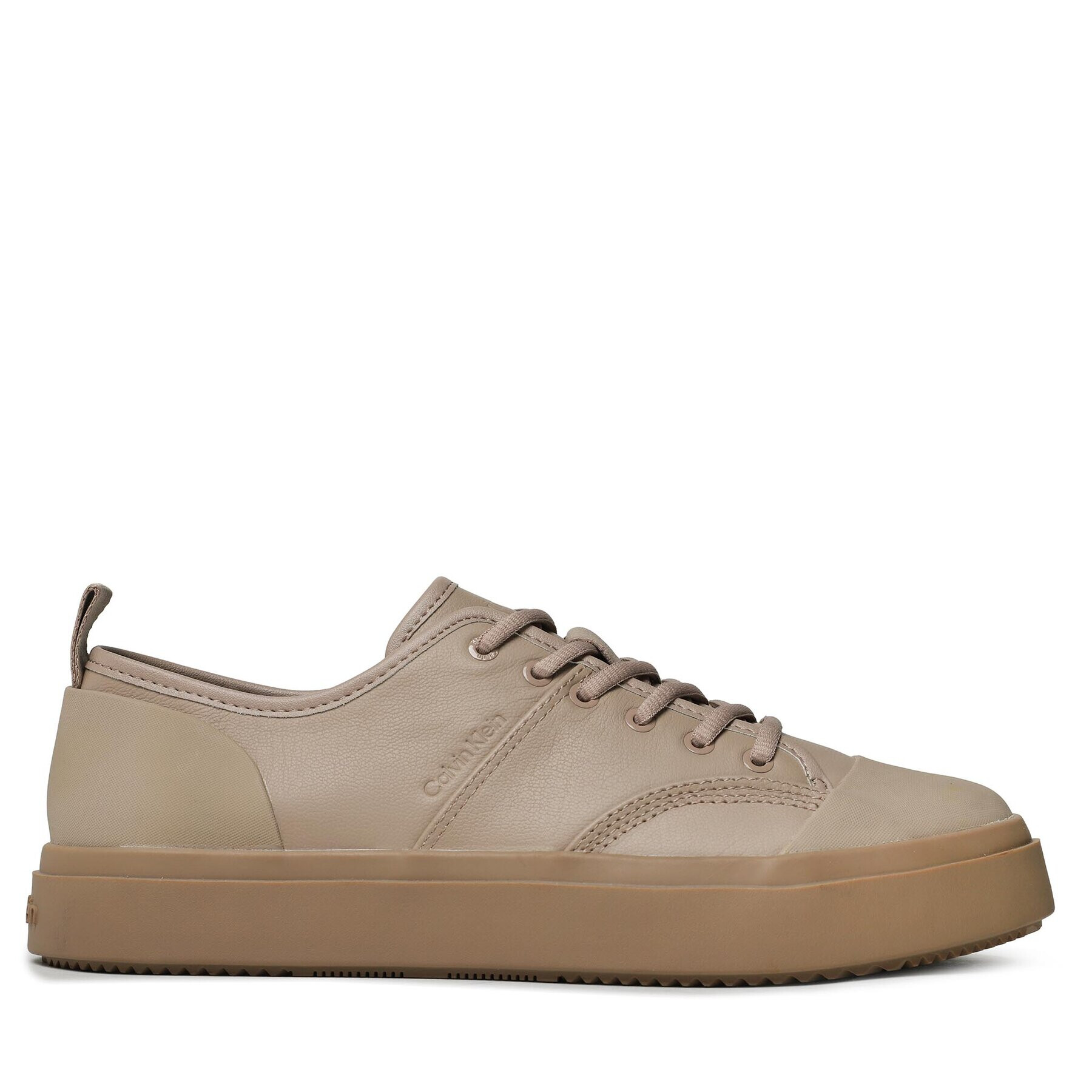 Calvin Klein Кецове Low Top Lace Up Lth HM0HM01045 Кафяв - Pepit.bg