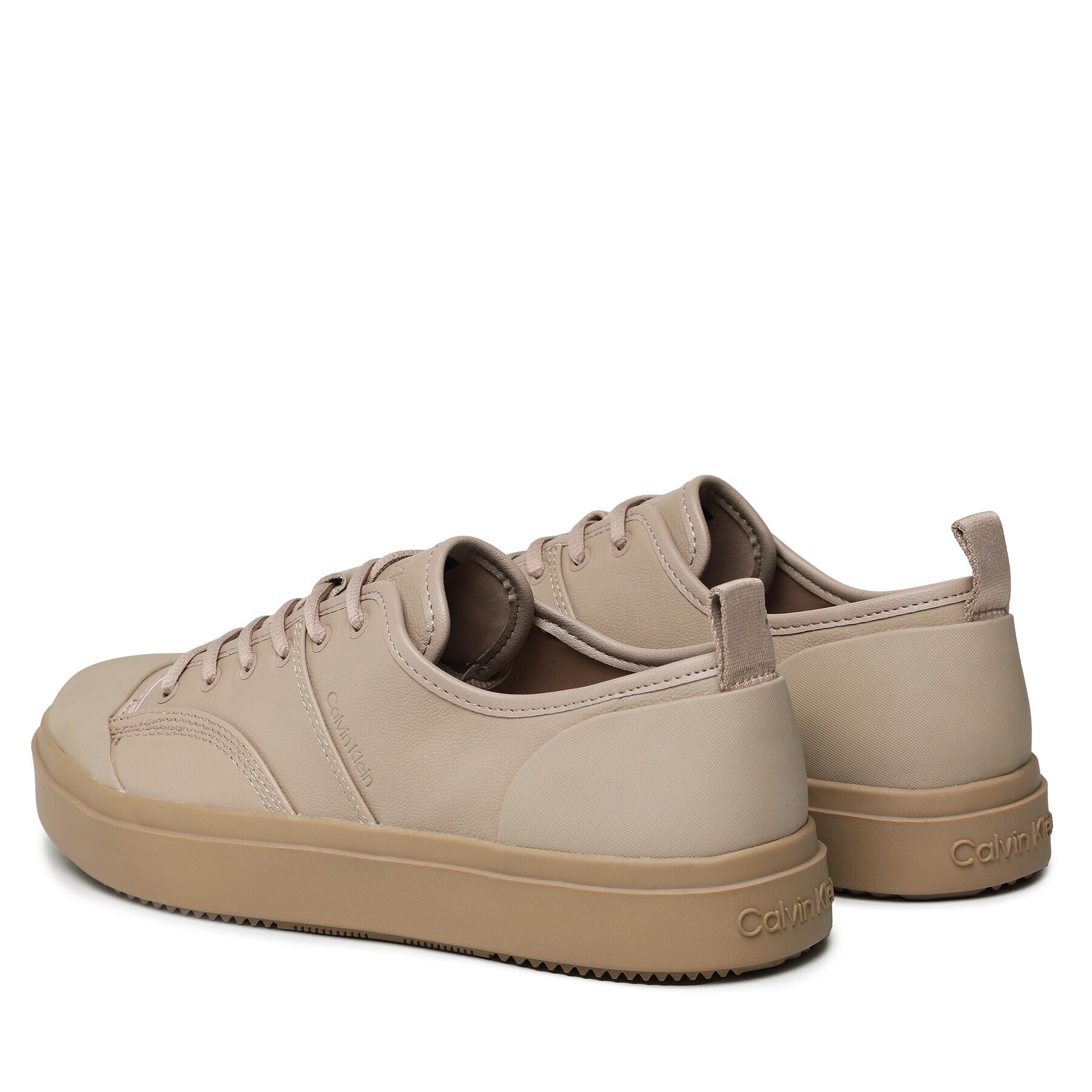 Calvin Klein Кецове Low Top Lace Up Lth HM0HM01045 Кафяв - Pepit.bg