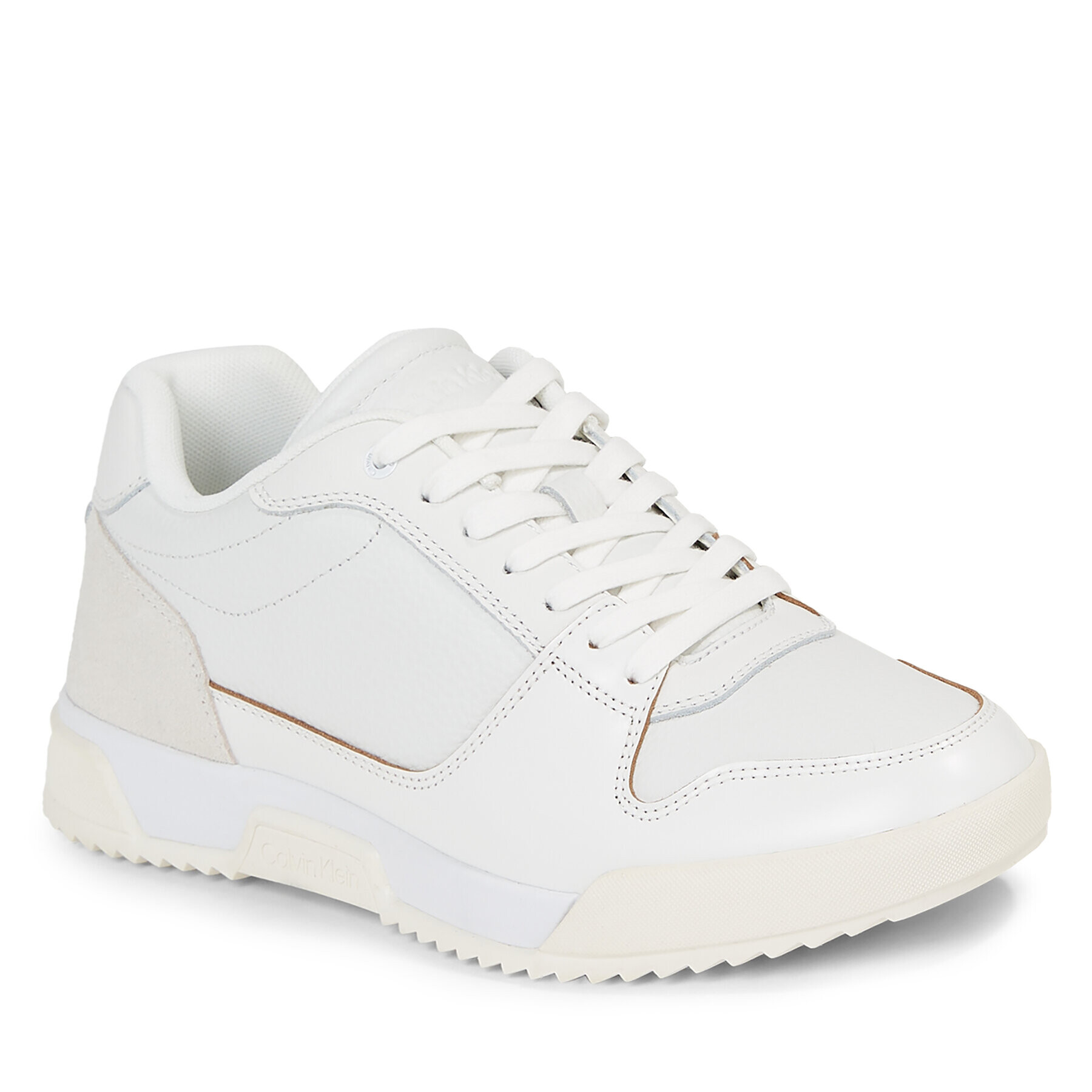 Calvin Klein Сникърси Low Top Lace Up Lth HM0HM01173 Бял - Pepit.bg