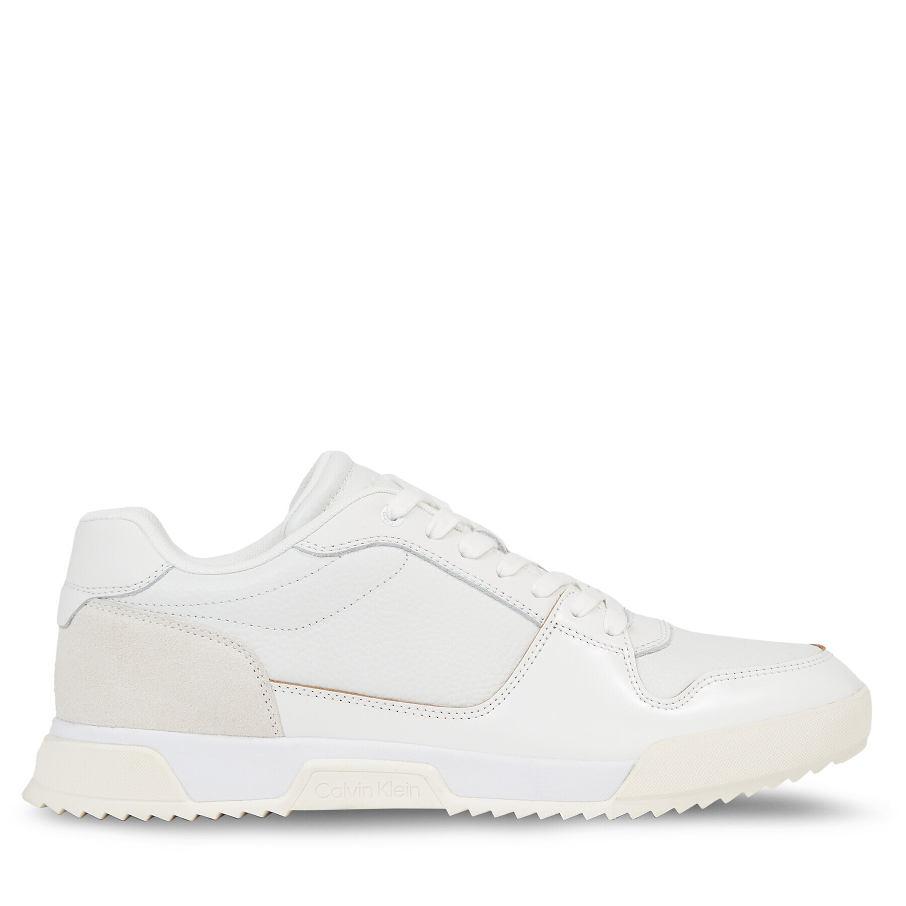 Calvin Klein Сникърси Low Top Lace Up Lth HM0HM01173 Бял - Pepit.bg