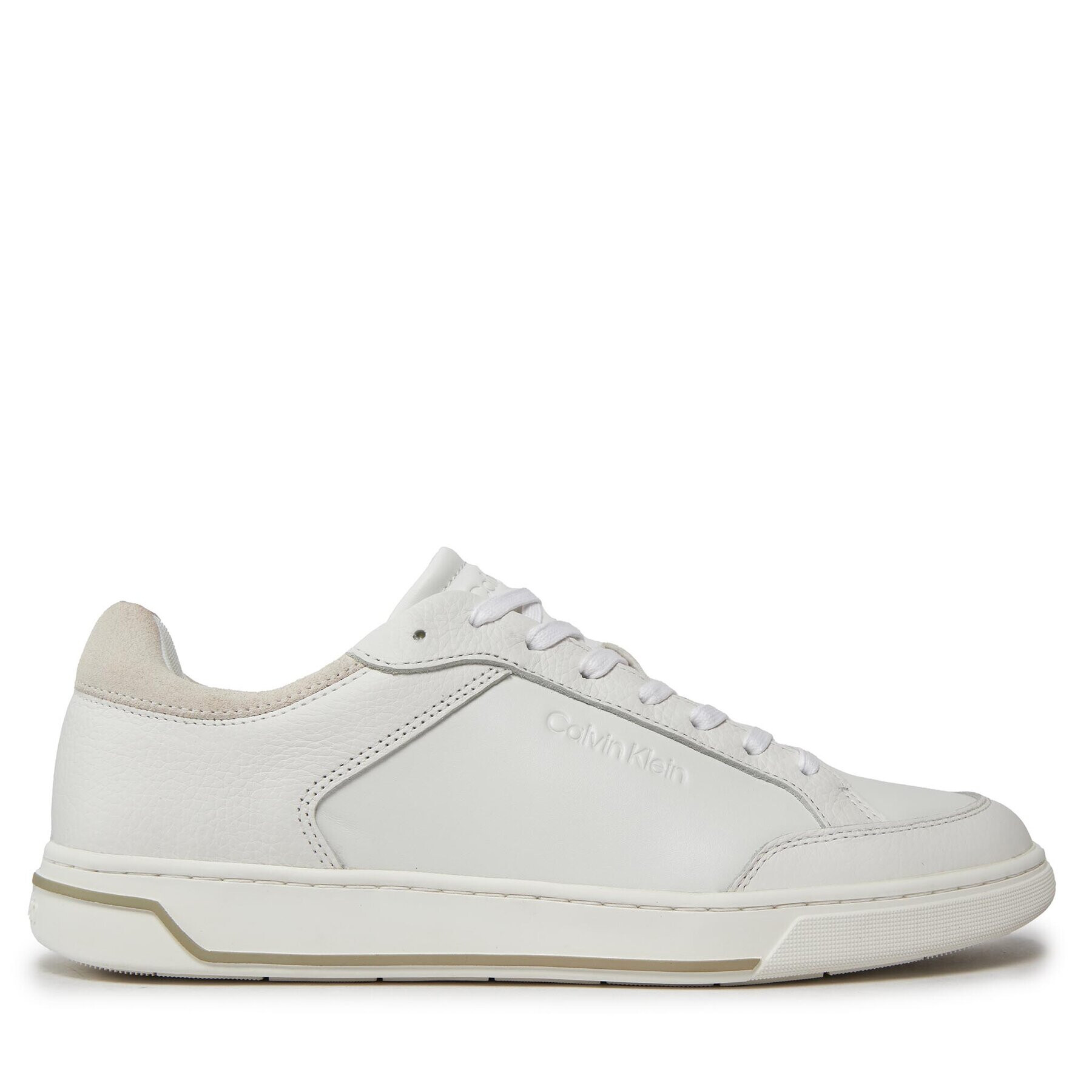 Calvin Klein Сникърси Low Top Lace Up Lth HM0HM01455 Бял - Pepit.bg