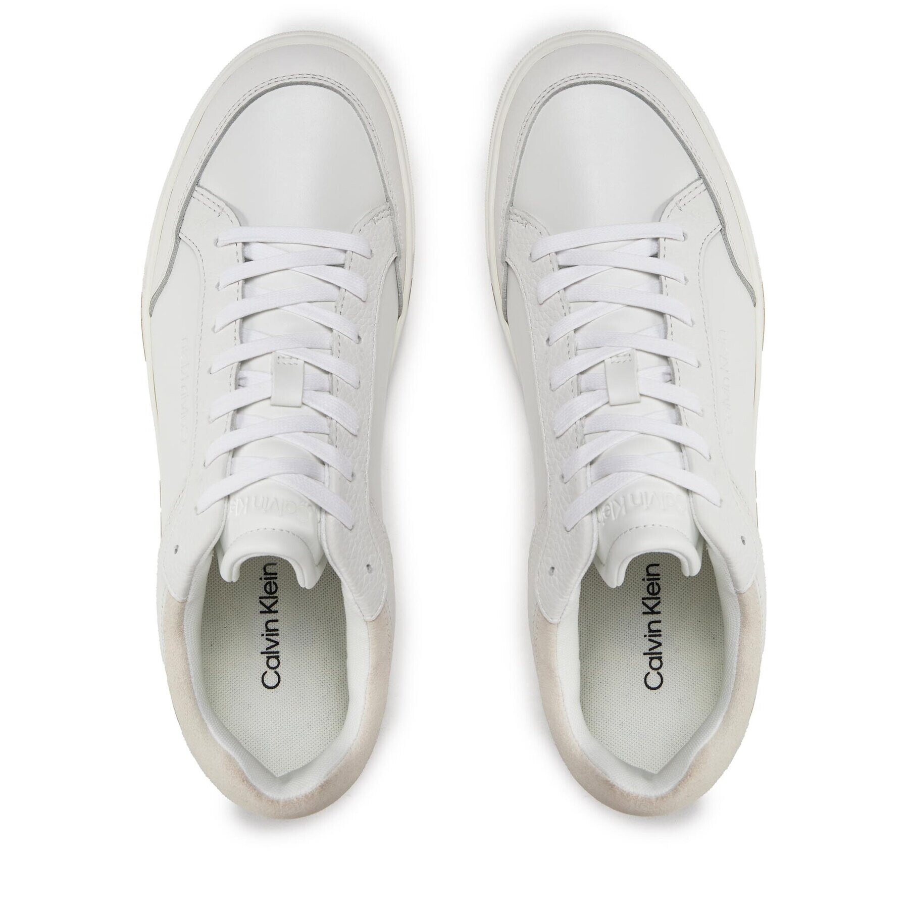 Calvin Klein Сникърси Low Top Lace Up Lth HM0HM01455 Бял - Pepit.bg