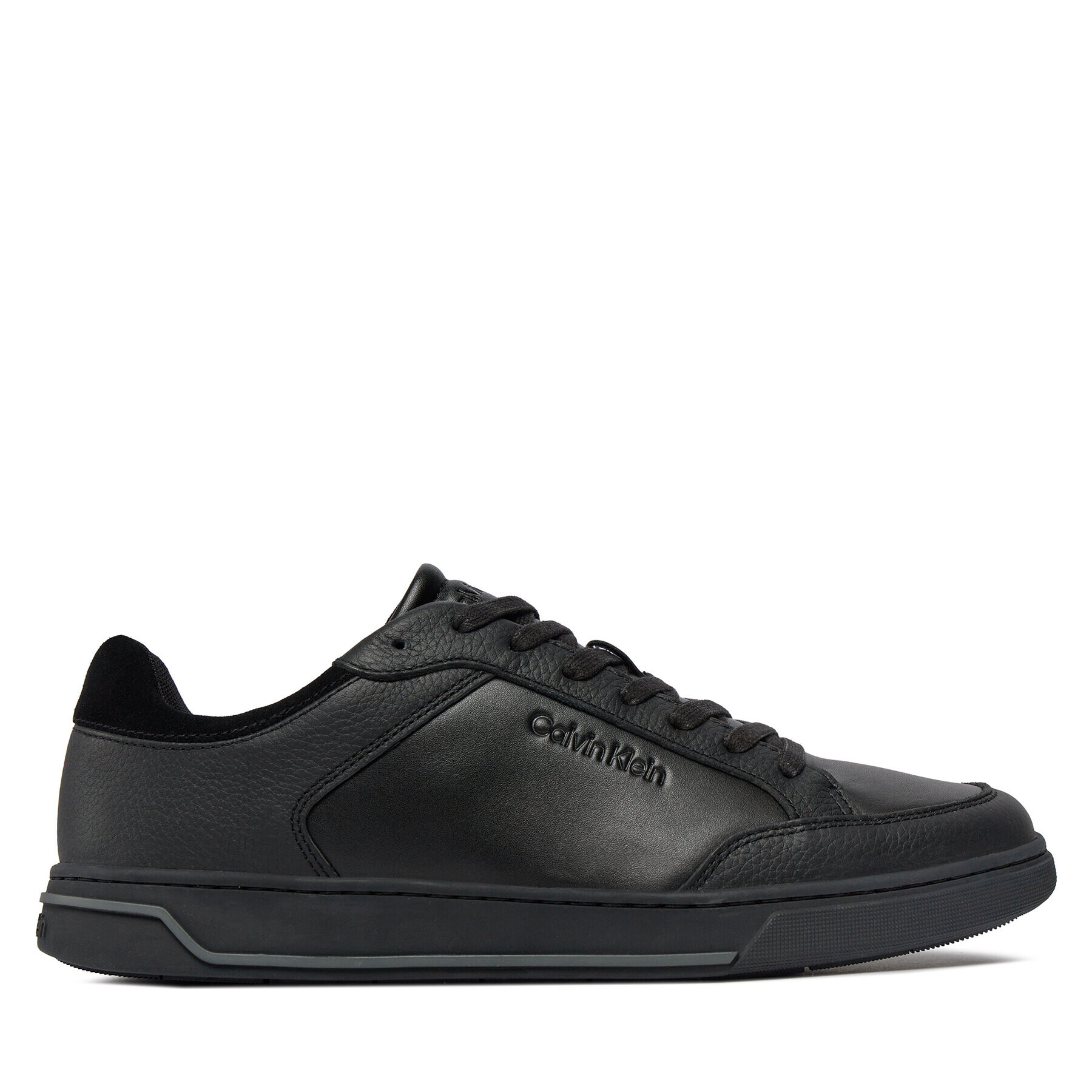 Calvin Klein Сникърси Low Top Lace Up Lth HM0HM01455 Черен - Pepit.bg