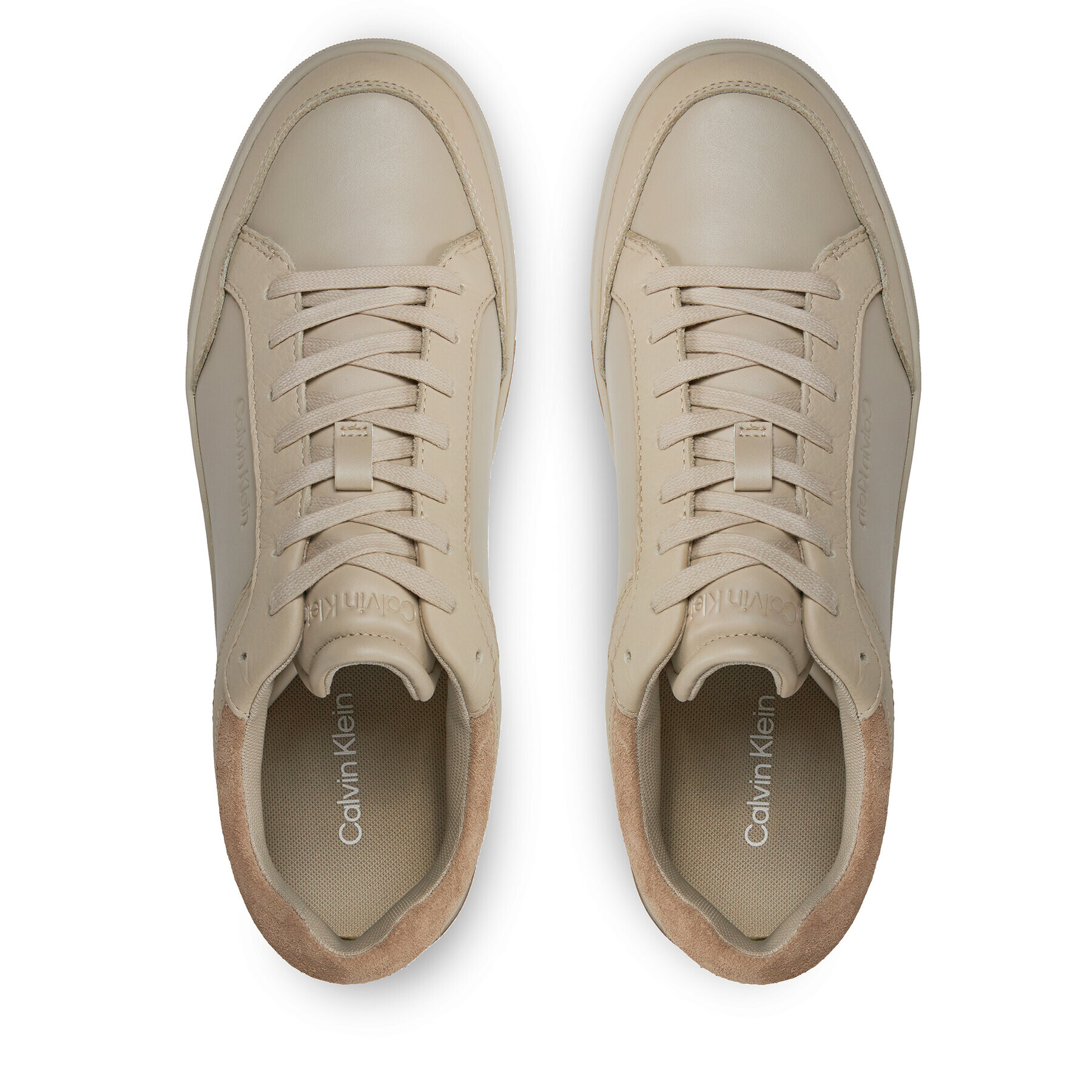 Calvin Klein Сникърси Low Top Lace Up Lth HM0HM01455 Черен - Pepit.bg