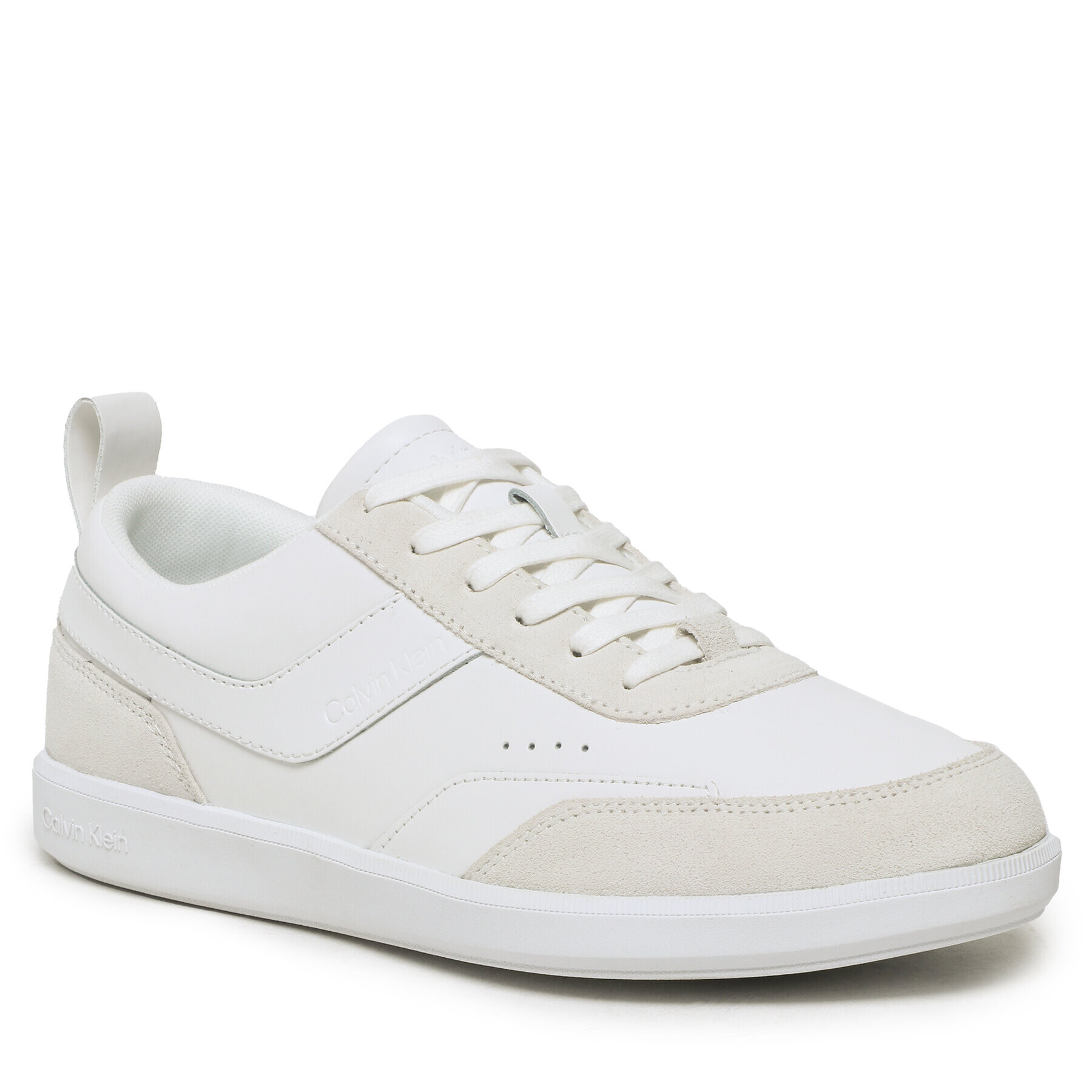 Calvin Klein Сникърси Low Top Lace Up Lth Mix HM0HM00851 Бял - Pepit.bg