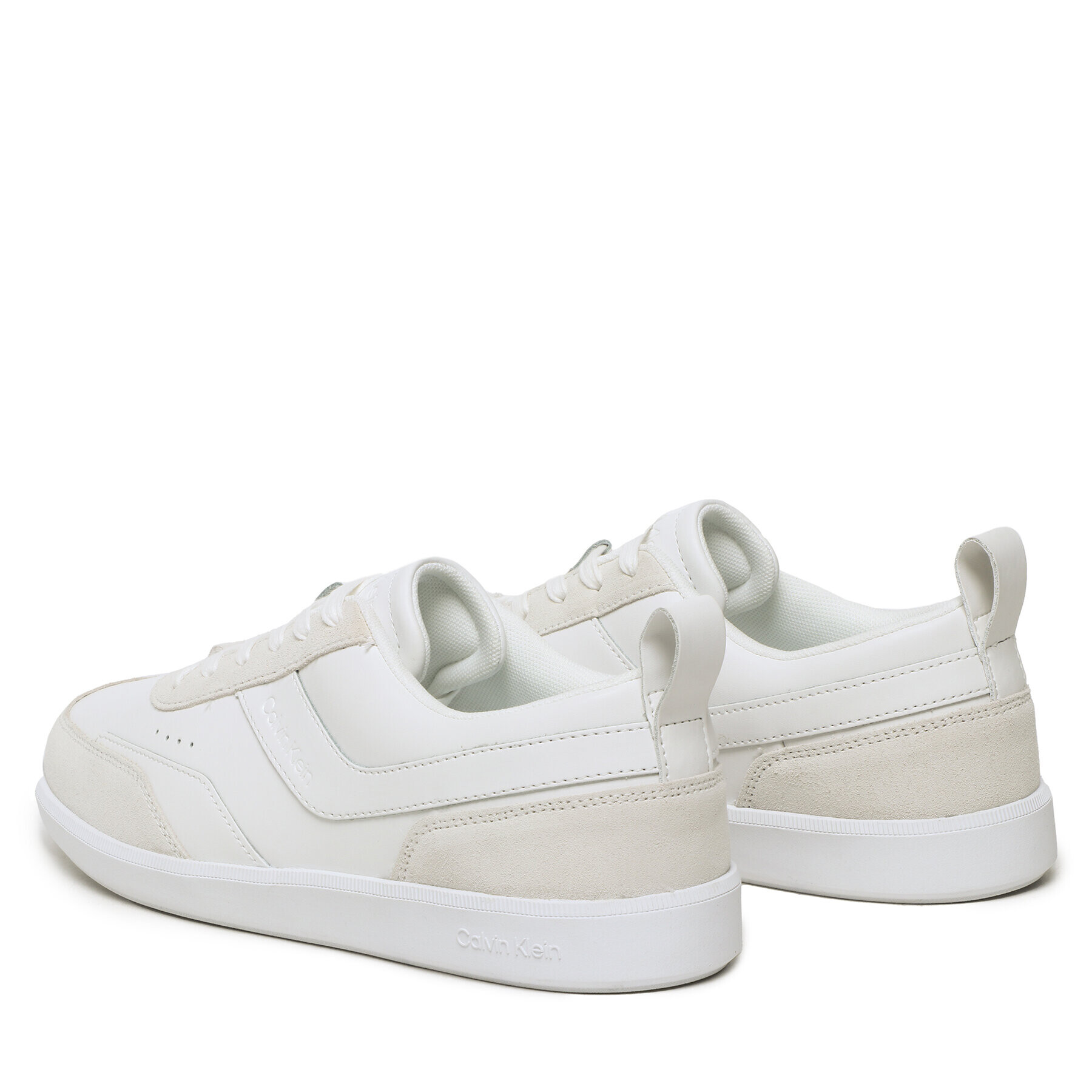 Calvin Klein Сникърси Low Top Lace Up Lth Mix HM0HM00851 Бял - Pepit.bg