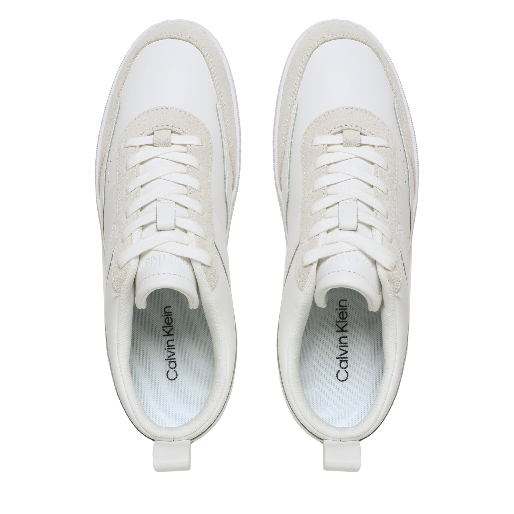 Calvin Klein Сникърси Low Top Lace Up Lth Mix HM0HM00851 Бял - Pepit.bg