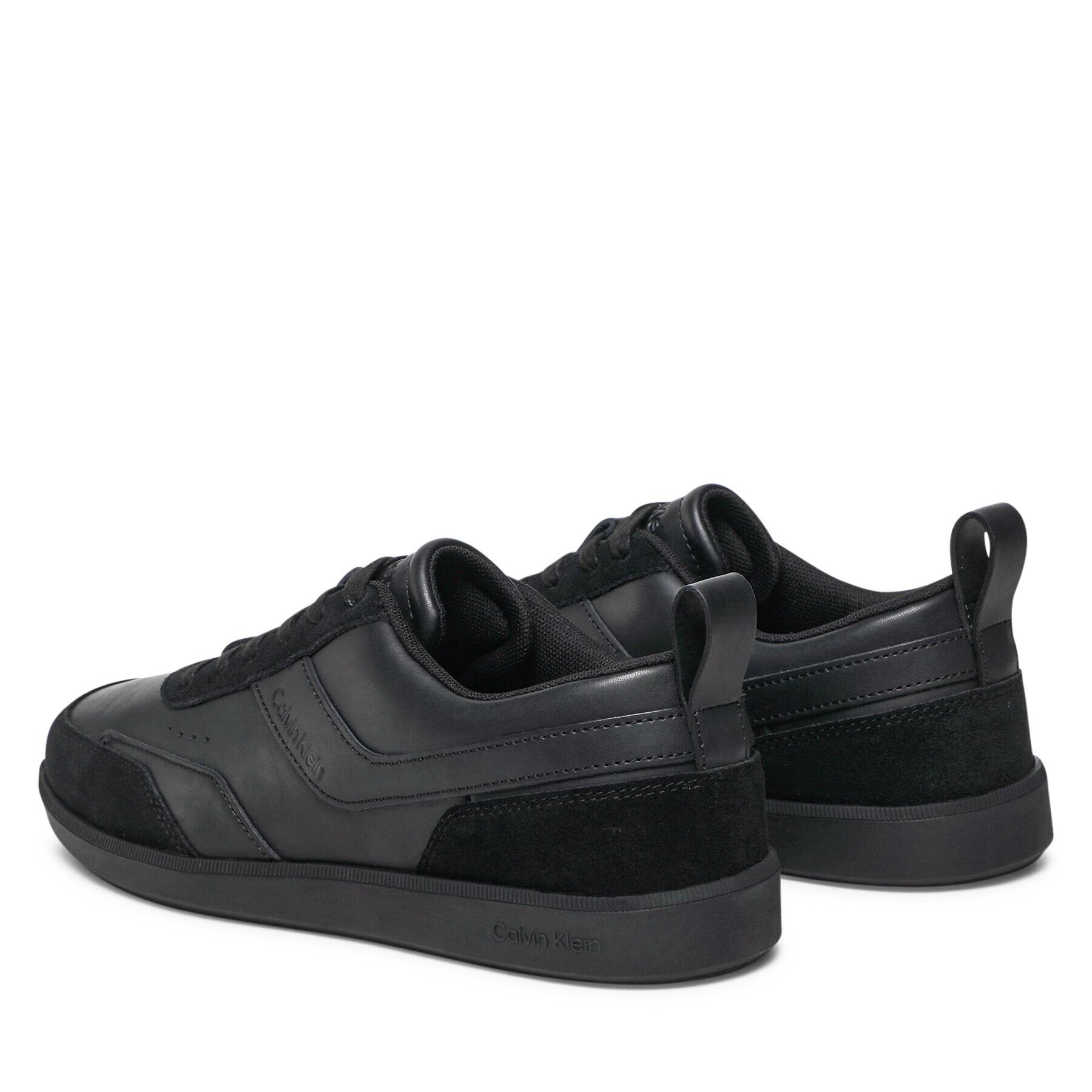 Calvin Klein Сникърси Low Top Lace Up Lth Mix HM0HM00851 Черен - Pepit.bg