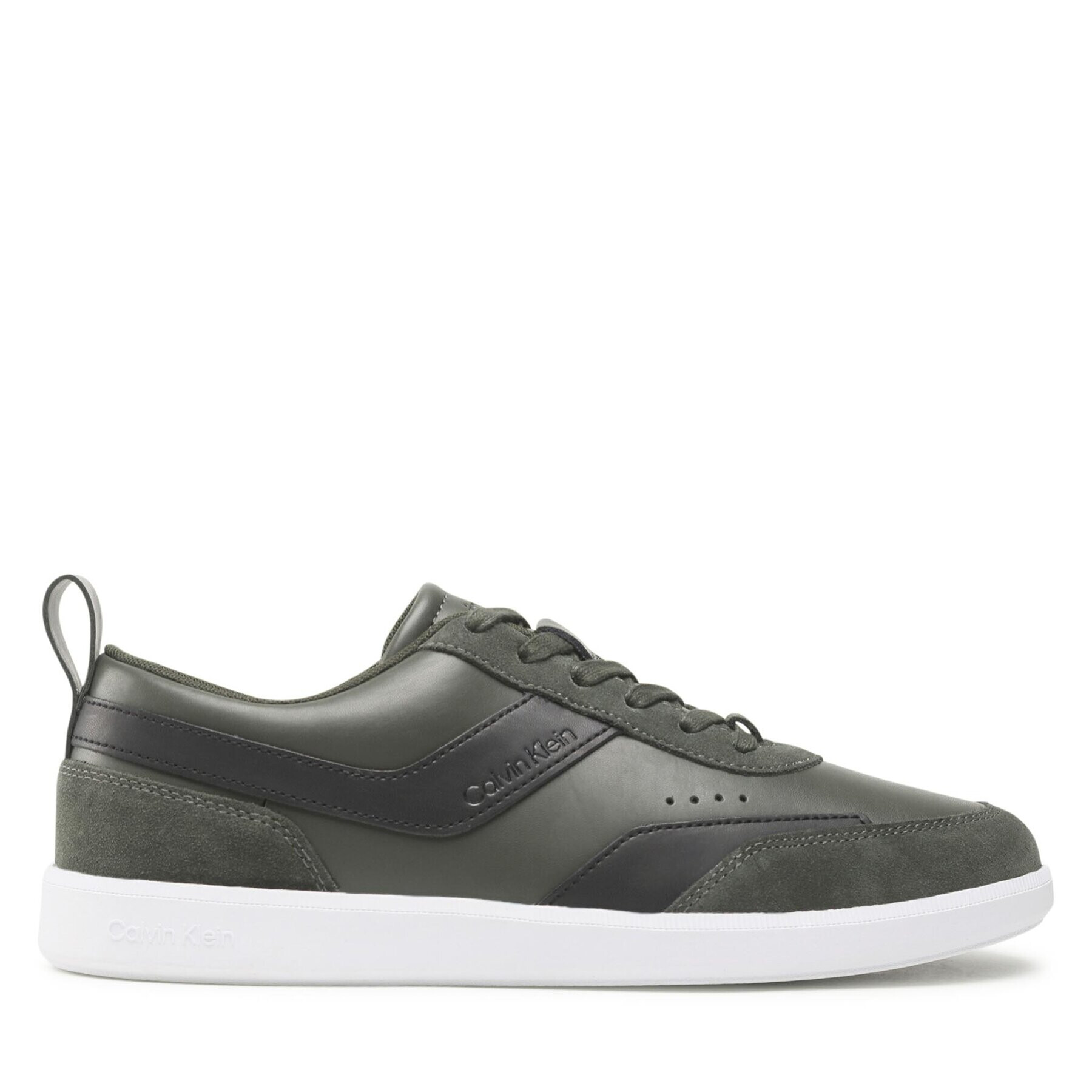 Calvin Klein Сникърси Low Top LAce Up Lth Mix HM0HM00851 Зелен - Pepit.bg