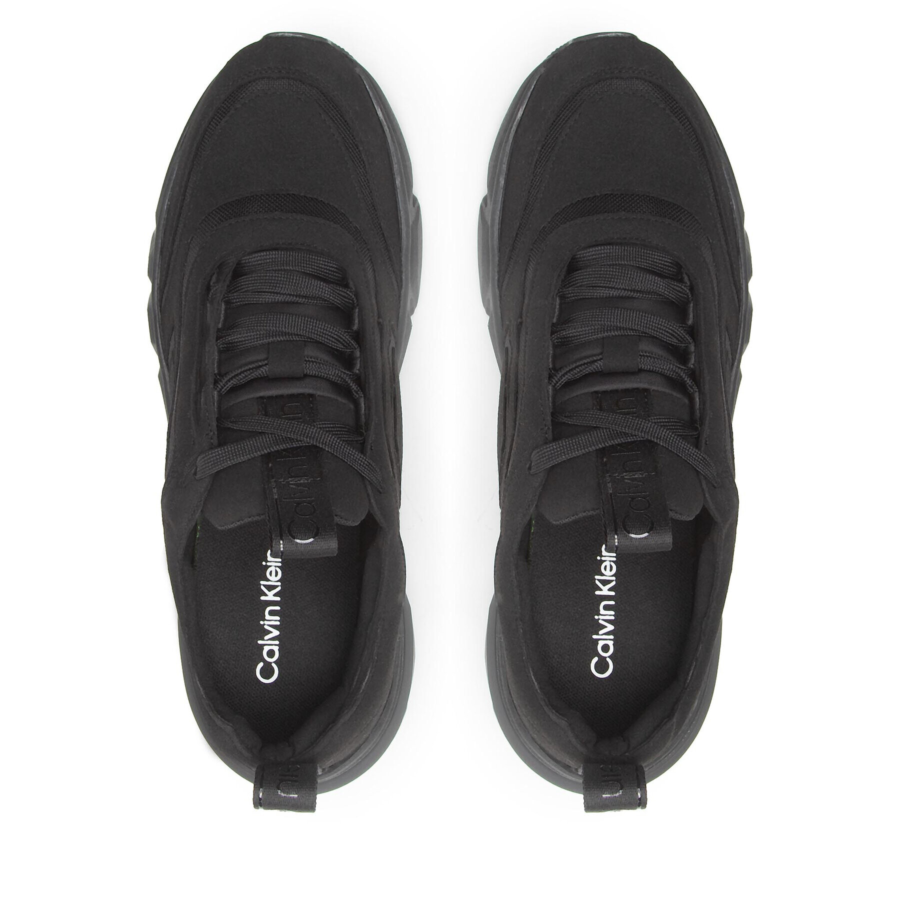 Calvin Klein Сникърси Low Top Lace Up Mesh HM0HM00620 Черен - Pepit.bg