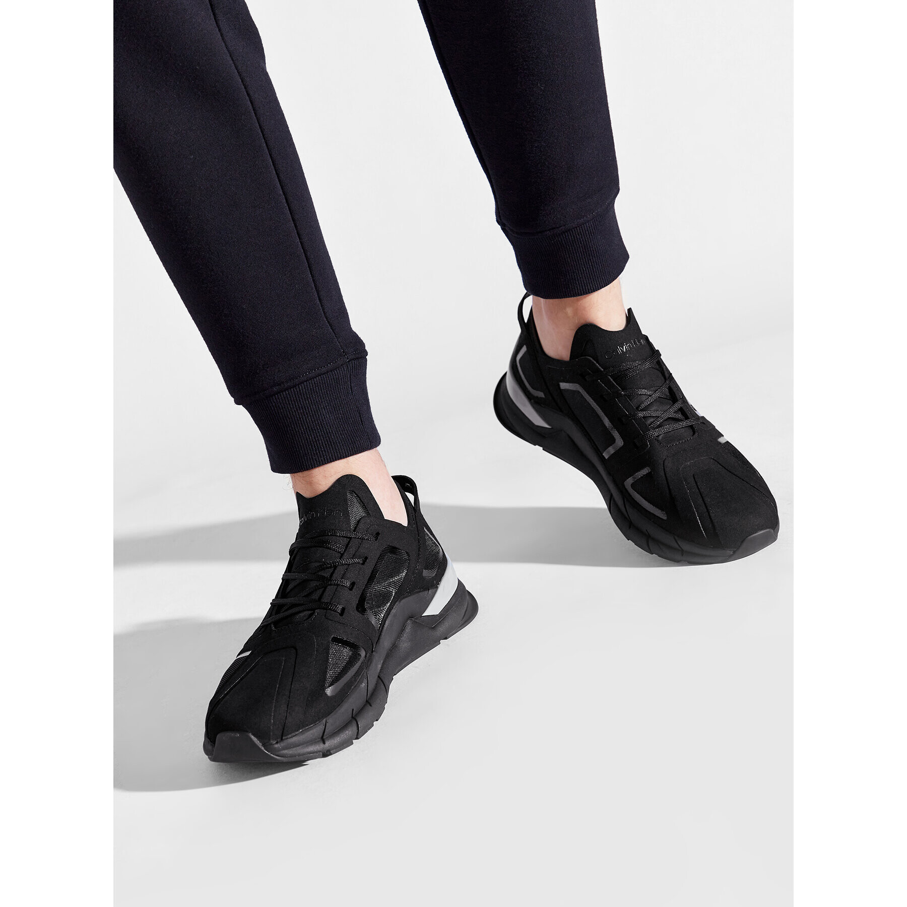 Calvin Klein Сникърси Low Top Lace Up Mf HM0HM00339 Черен - Pepit.bg