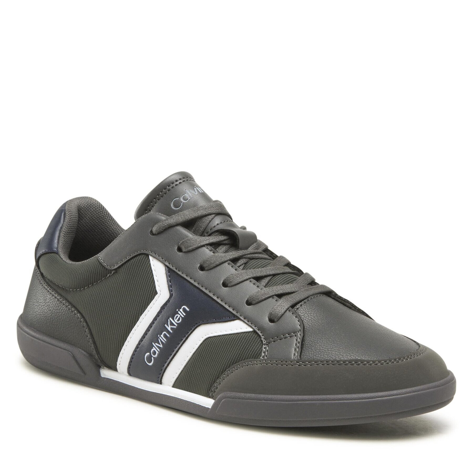 Calvin Klein Сникърси Low Top Lace Up Mix HM0HM00248 Сив - Pepit.bg